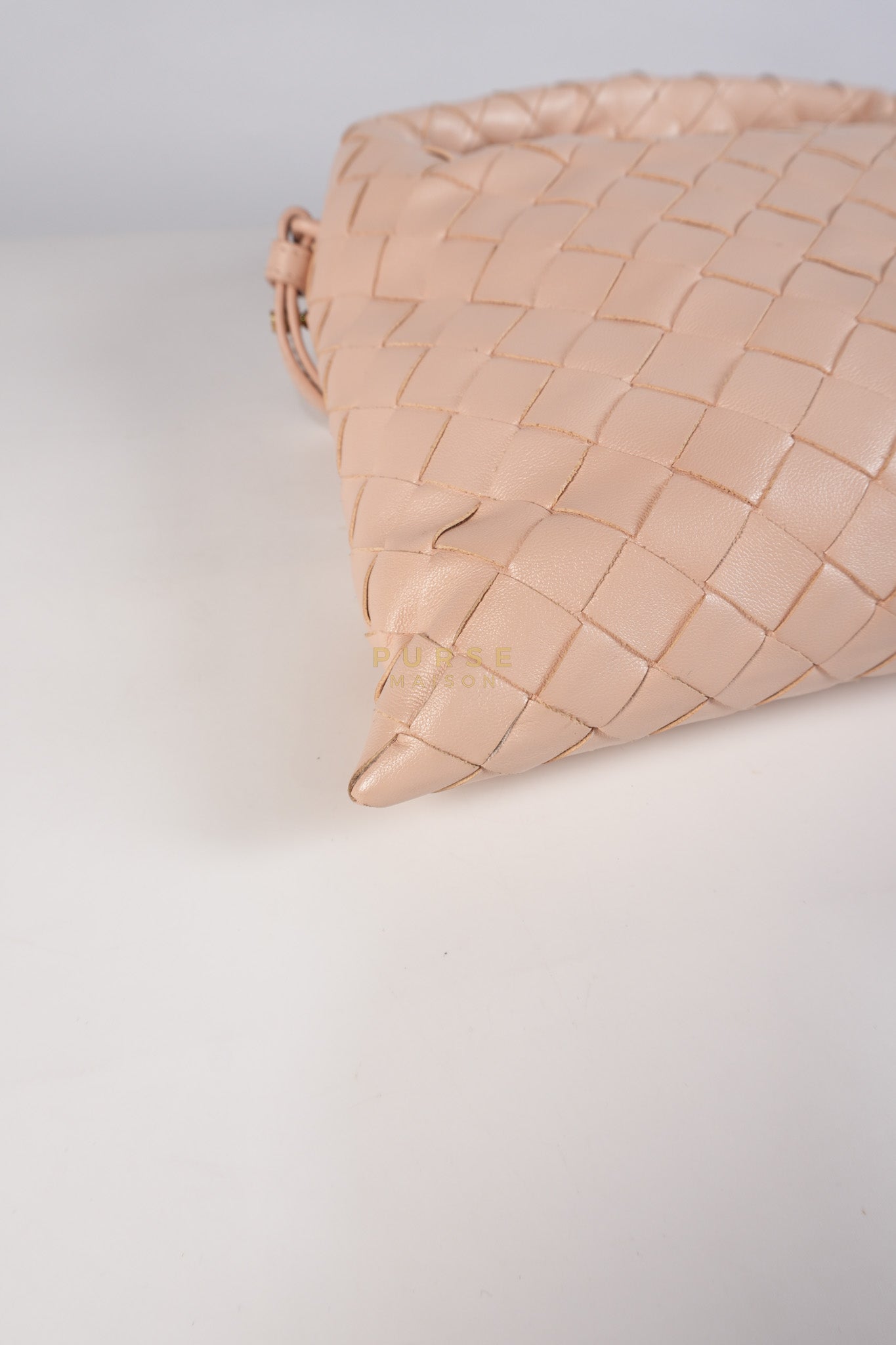 Mini Hop Light Pink Intrecciato Leather Crossbody Bag | Purse Maison Luxury Bags Shop