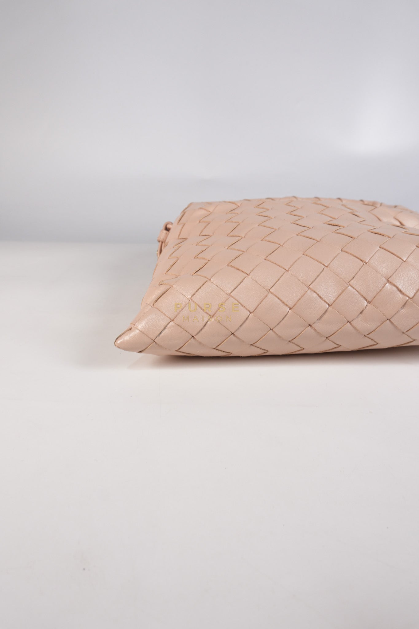 Mini Hop Light Pink Intrecciato Leather Crossbody Bag | Purse Maison Luxury Bags Shop