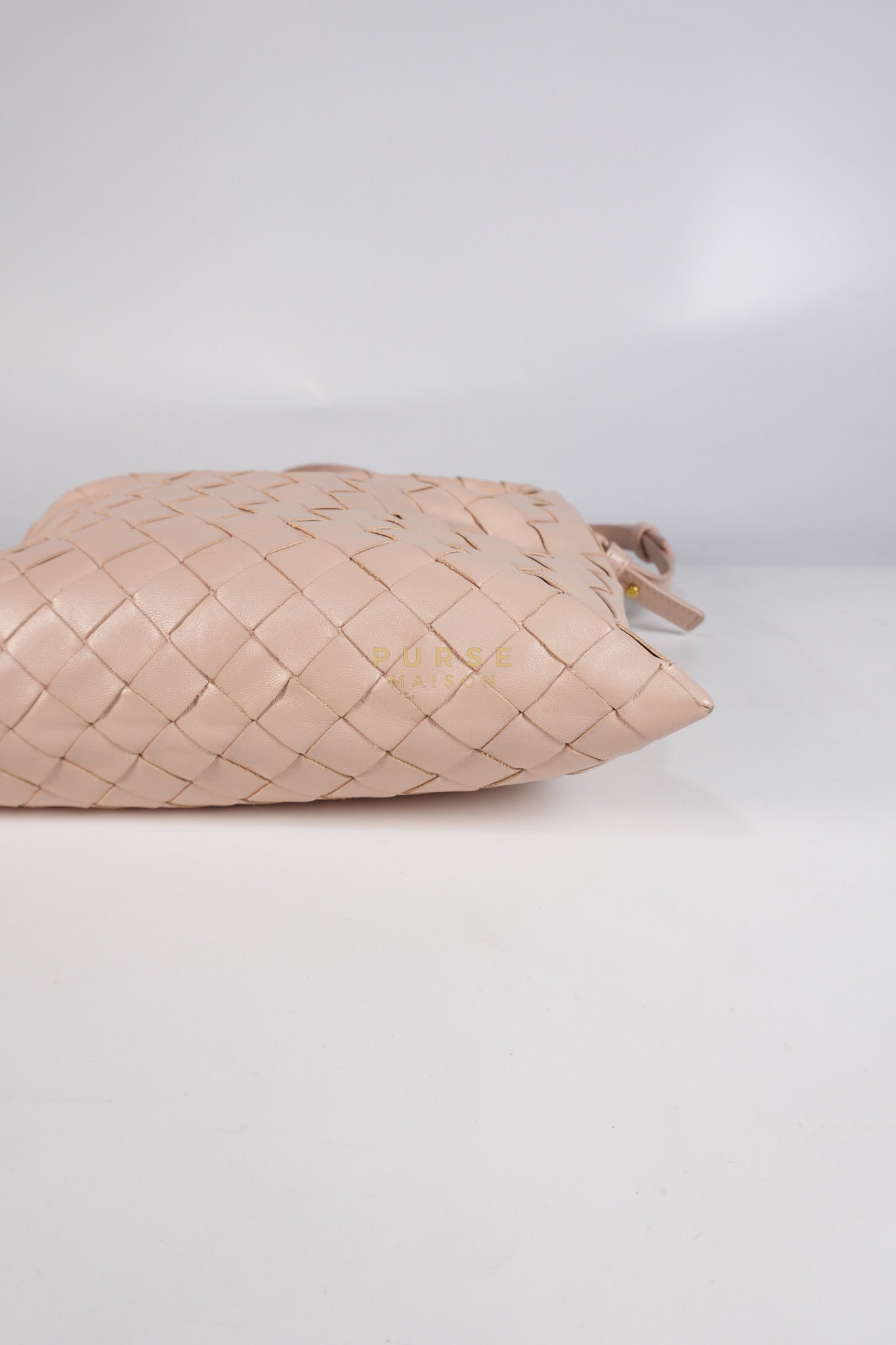 Mini Hop Light Pink Intrecciato Leather Crossbody Bag | Purse Maison Luxury Bags Shop