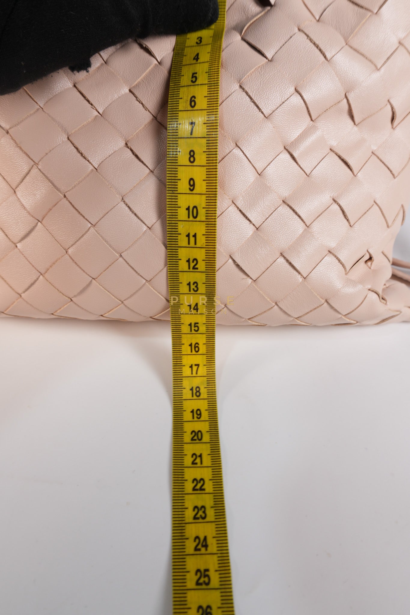 Mini Hop Light Pink Intrecciato Leather Crossbody Bag | Purse Maison Luxury Bags Shop