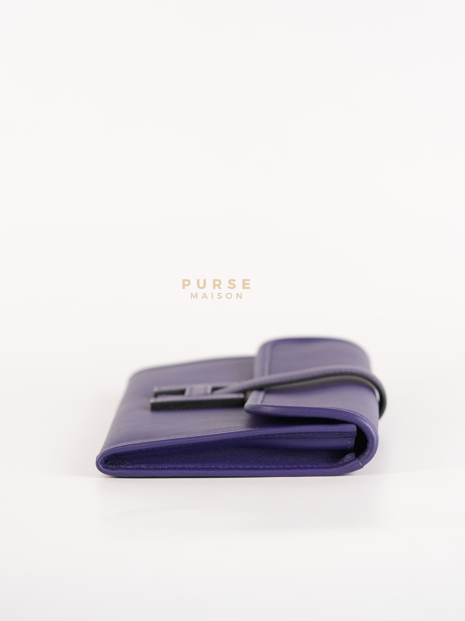 Mini Jige Duo Wallet in Iris Evercolor Leather | Purse Maison Luxury Bags Shop
