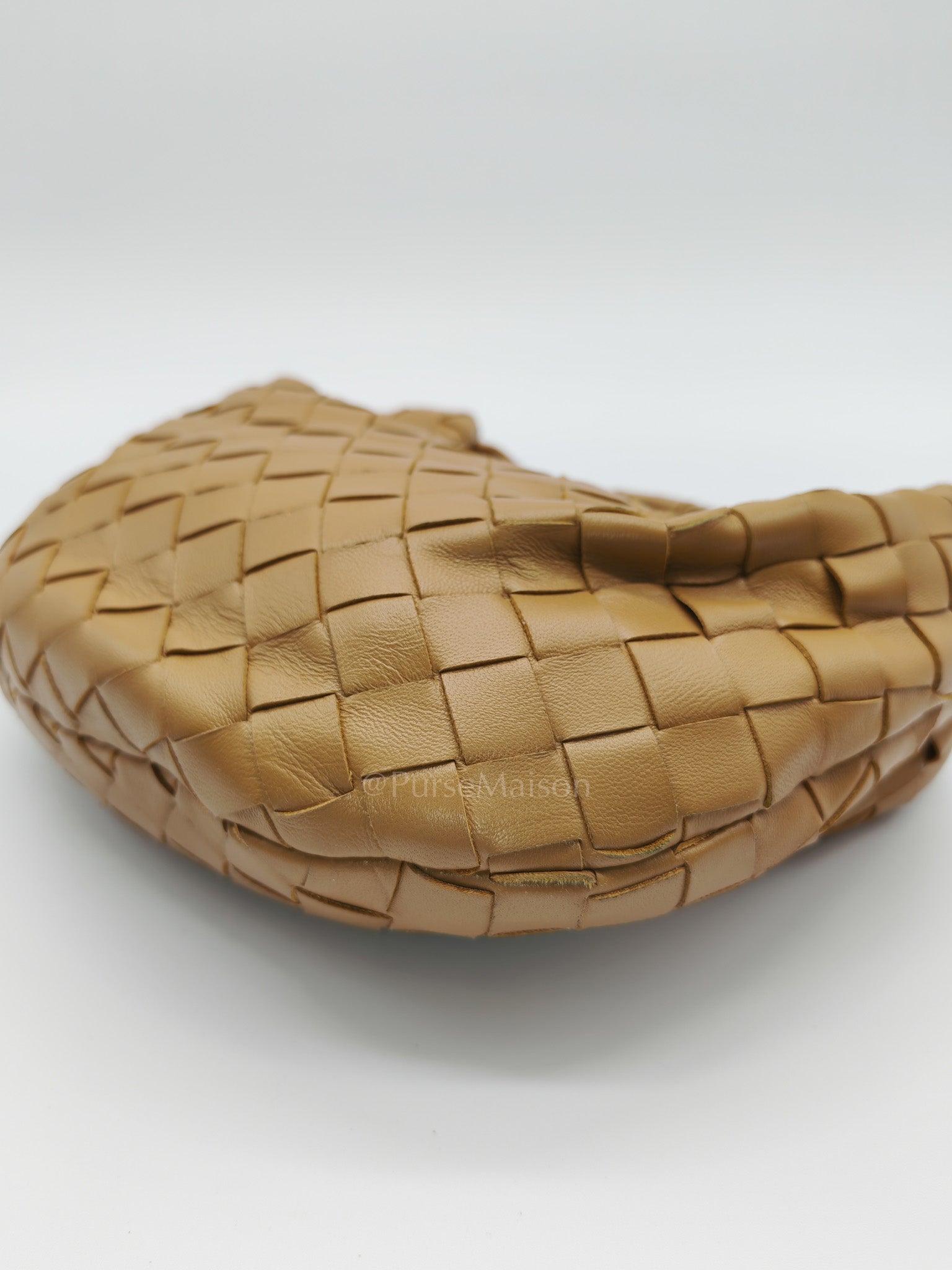 Mini Jodie in Dark Beige Intrecciato Leather Hand Bag | Purse Maison Luxury Bags Shop