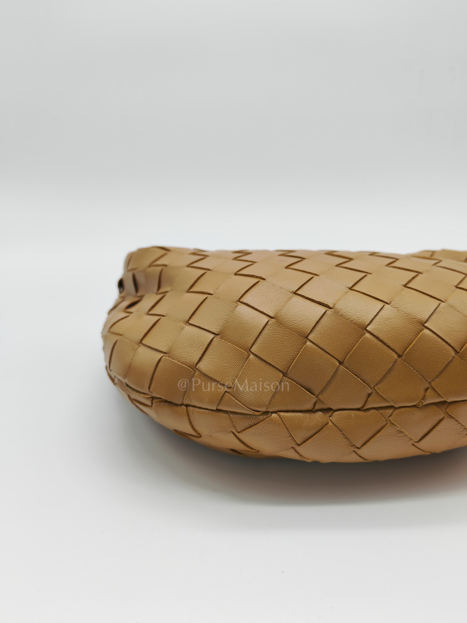 Mini Jodie in Dark Beige Intrecciato Leather Hand Bag | Purse Maison Luxury Bags Shop