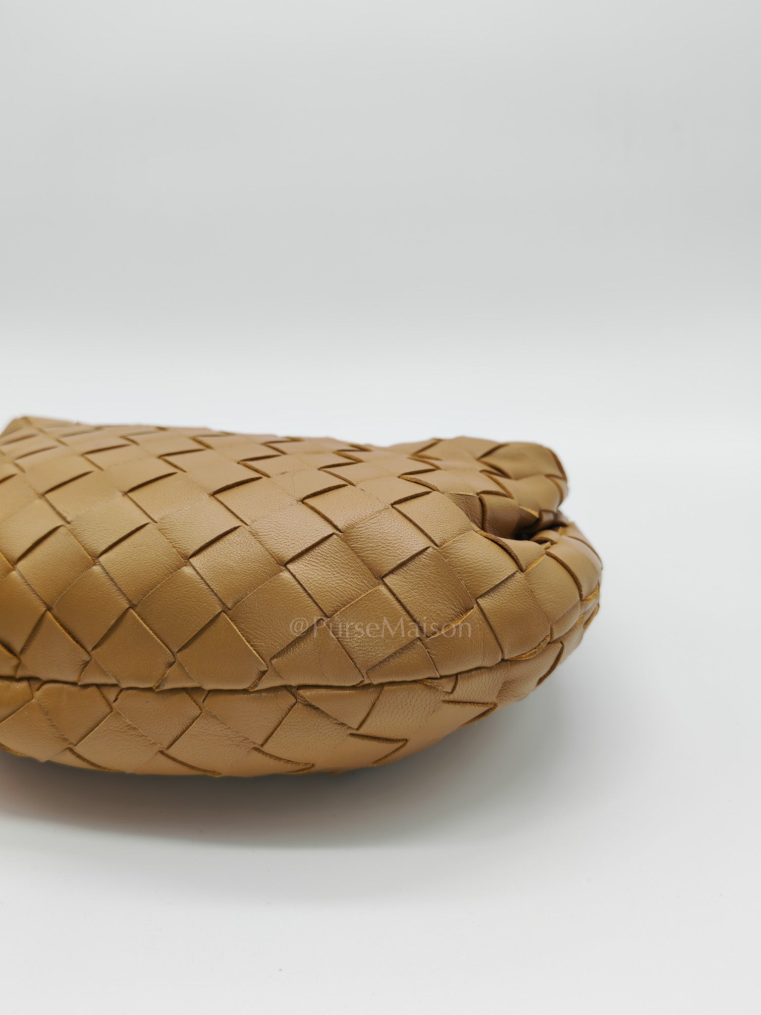 Mini Jodie in Dark Beige Intrecciato Leather Hand Bag | Purse Maison Luxury Bags Shop