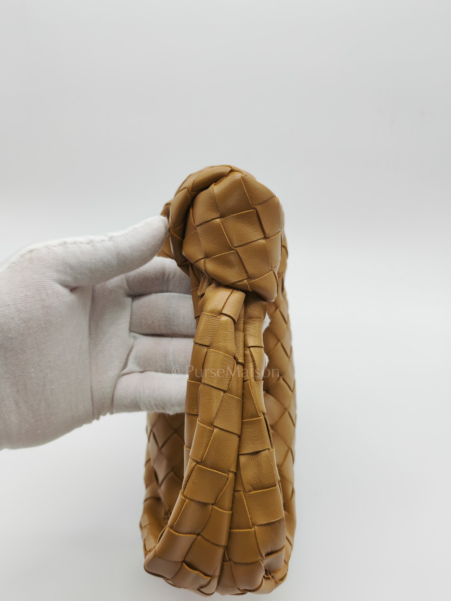 Mini Jodie in Dark Beige Intrecciato Leather Hand Bag | Purse Maison Luxury Bags Shop