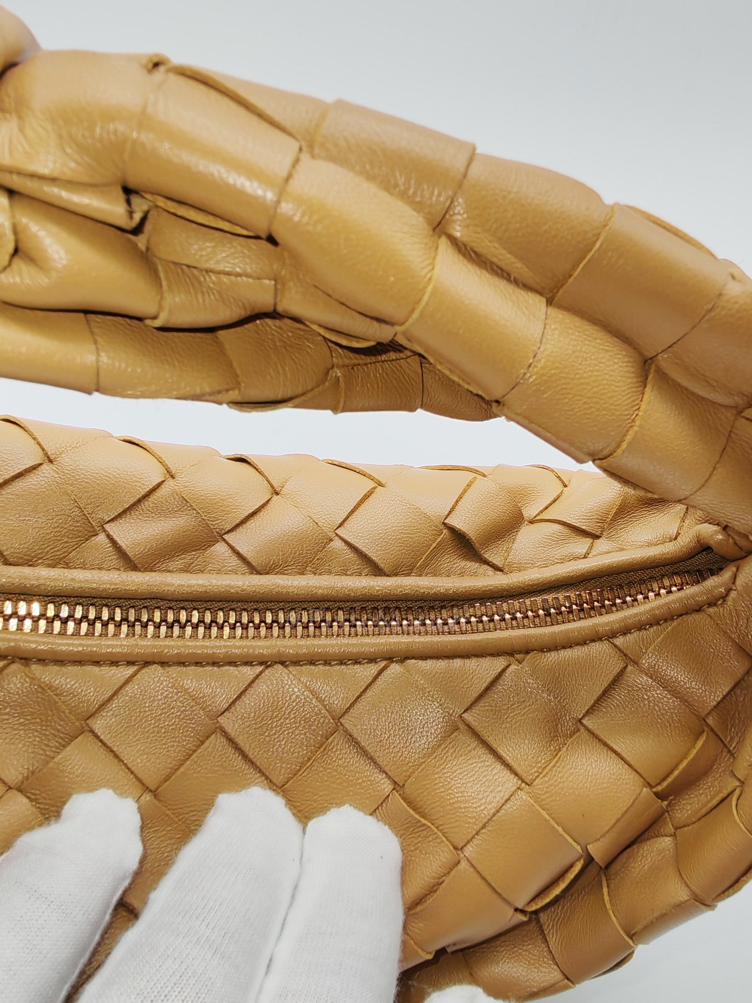 Mini Jodie in Dark Beige Intrecciato Leather Hand Bag | Purse Maison Luxury Bags Shop