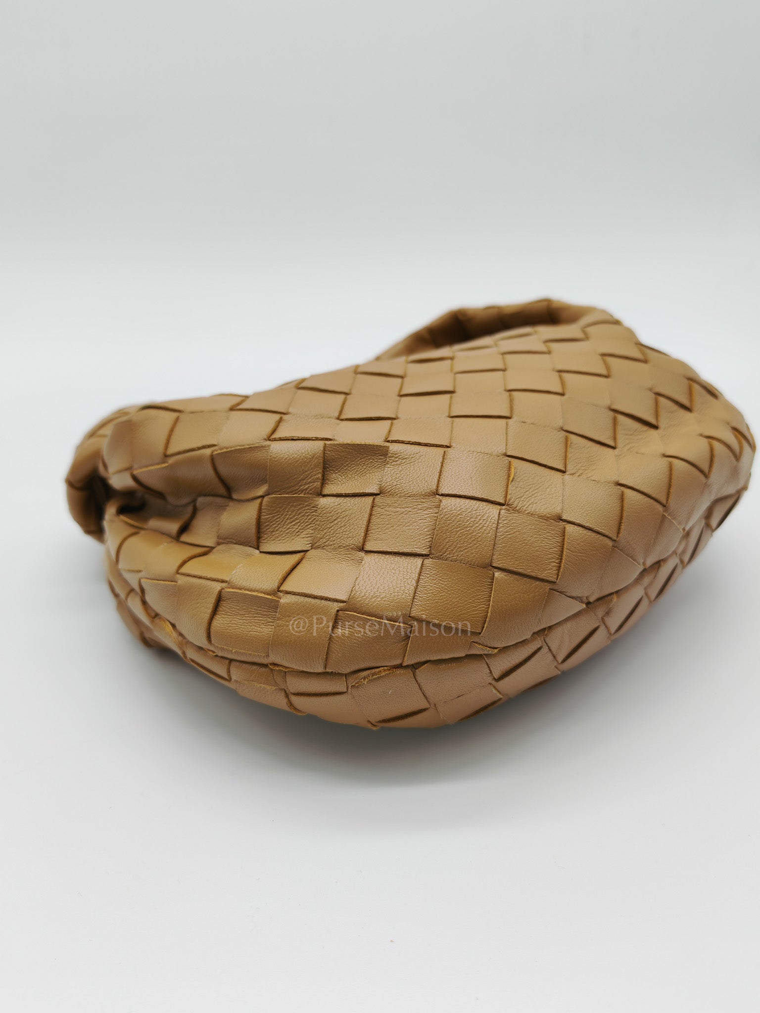 Mini Jodie in Dark Beige Intrecciato Leather Hand Bag | Purse Maison Luxury Bags Shop