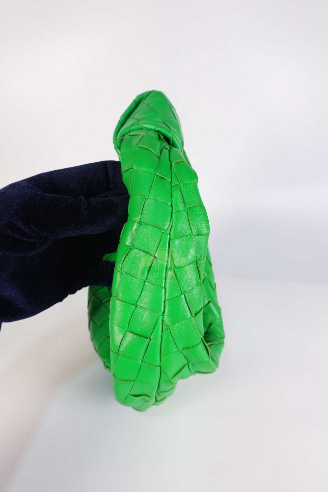 Mini Jodie in Green Nappa Intrecciato Leather & Gold Hardware | Purse Maison Luxury Bags Shop