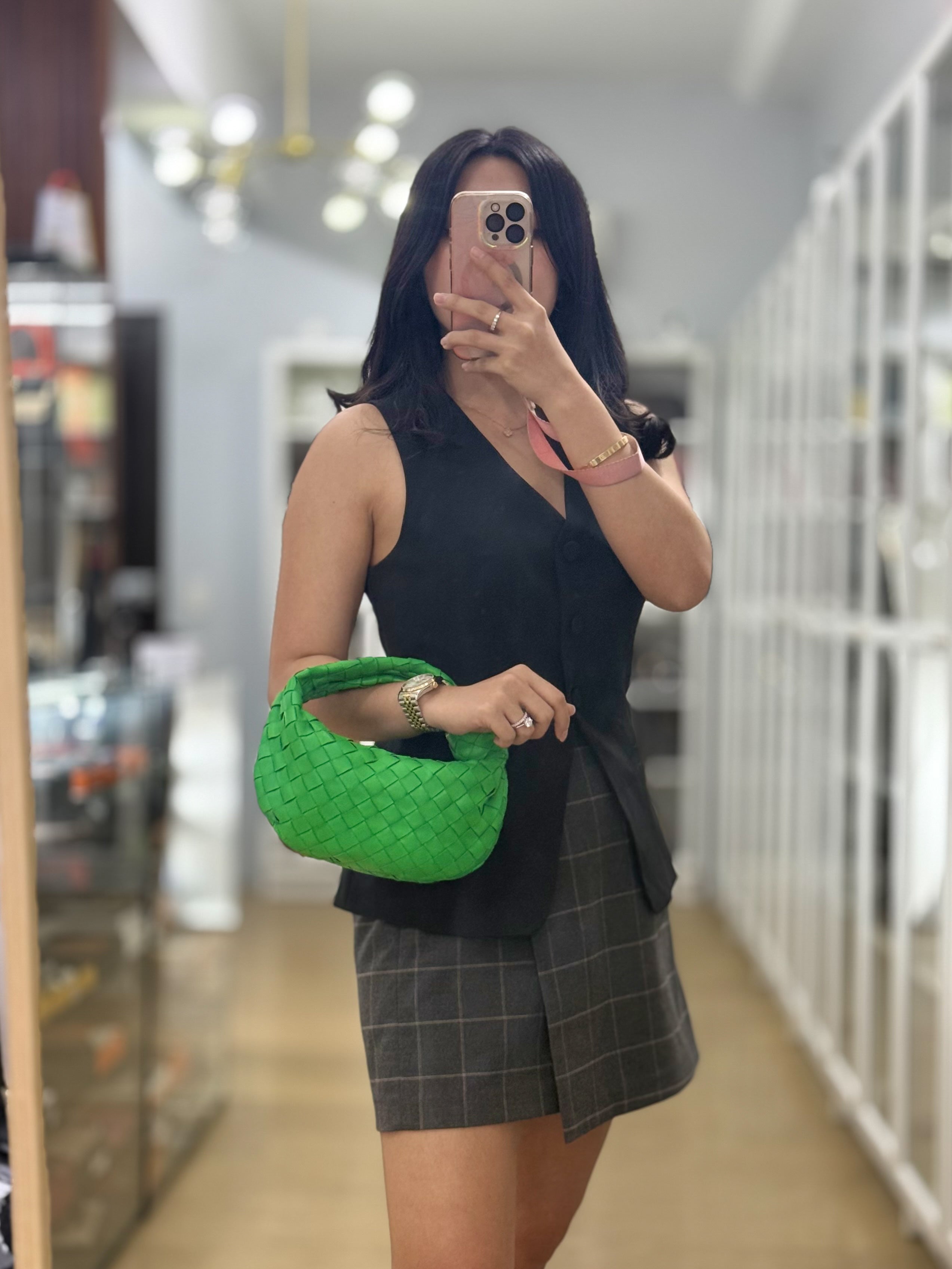 Nappa Intrecciato Mini Jodie Green Parakeet | Purse Maison Luxury Bags Shop