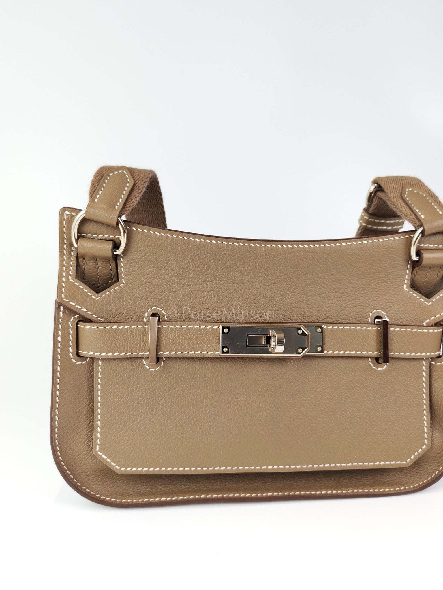 Mini Jypsiere Etoupe in Evercolor Leather and Palladium Hardware Stamp B (2023) | Purse Maison Luxury Bags Shop