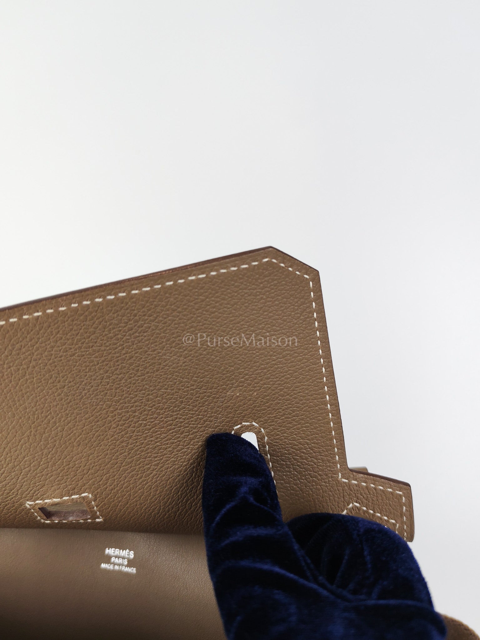 Mini Jypsiere Etoupe in Evercolor Leather and Palladium Hardware Stamp B (2023) | Purse Maison Luxury Bags Shop