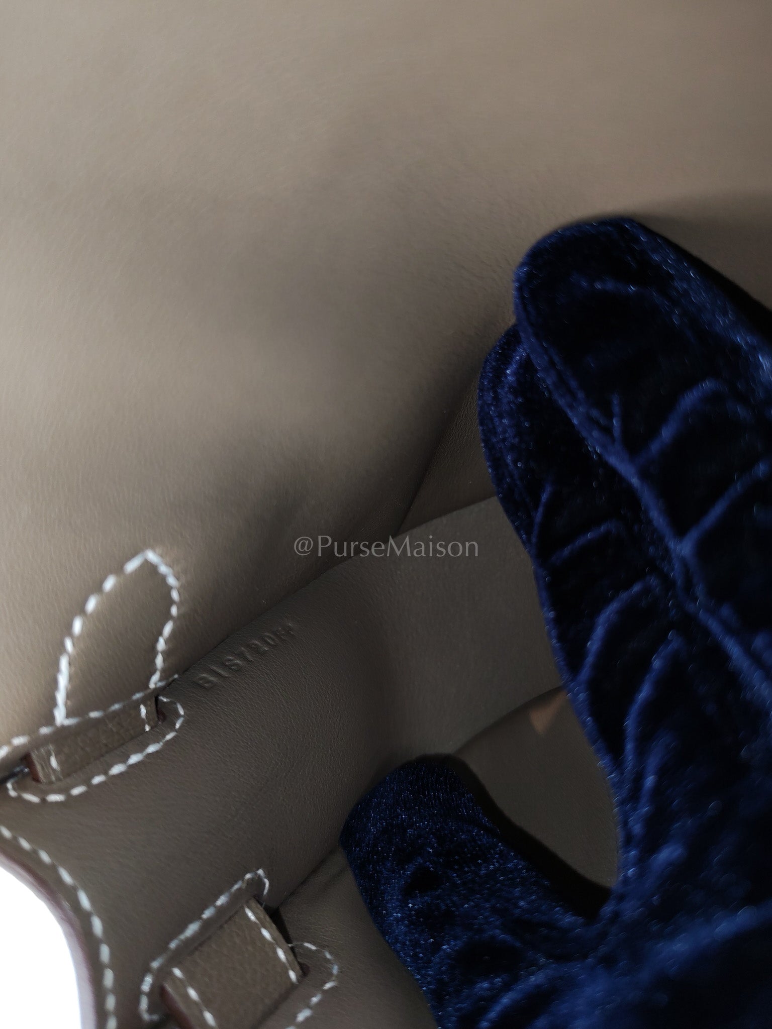 Mini Jypsiere Etoupe in Evercolor Leather and Palladium Hardware Stamp B (2023) | Purse Maison Luxury Bags Shop