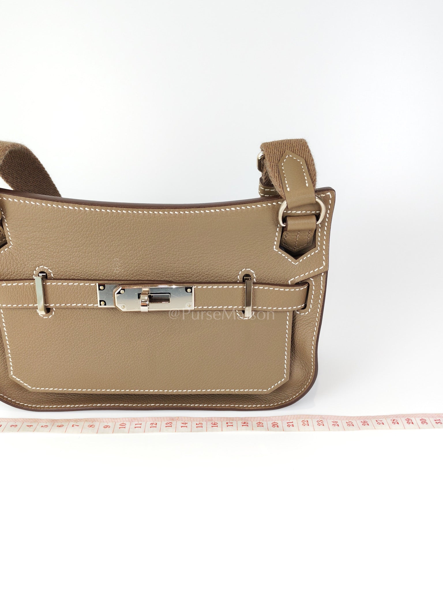 Mini Jypsiere Etoupe in Evercolor Leather and Palladium Hardware Stamp B (2023) | Purse Maison Luxury Bags Shop