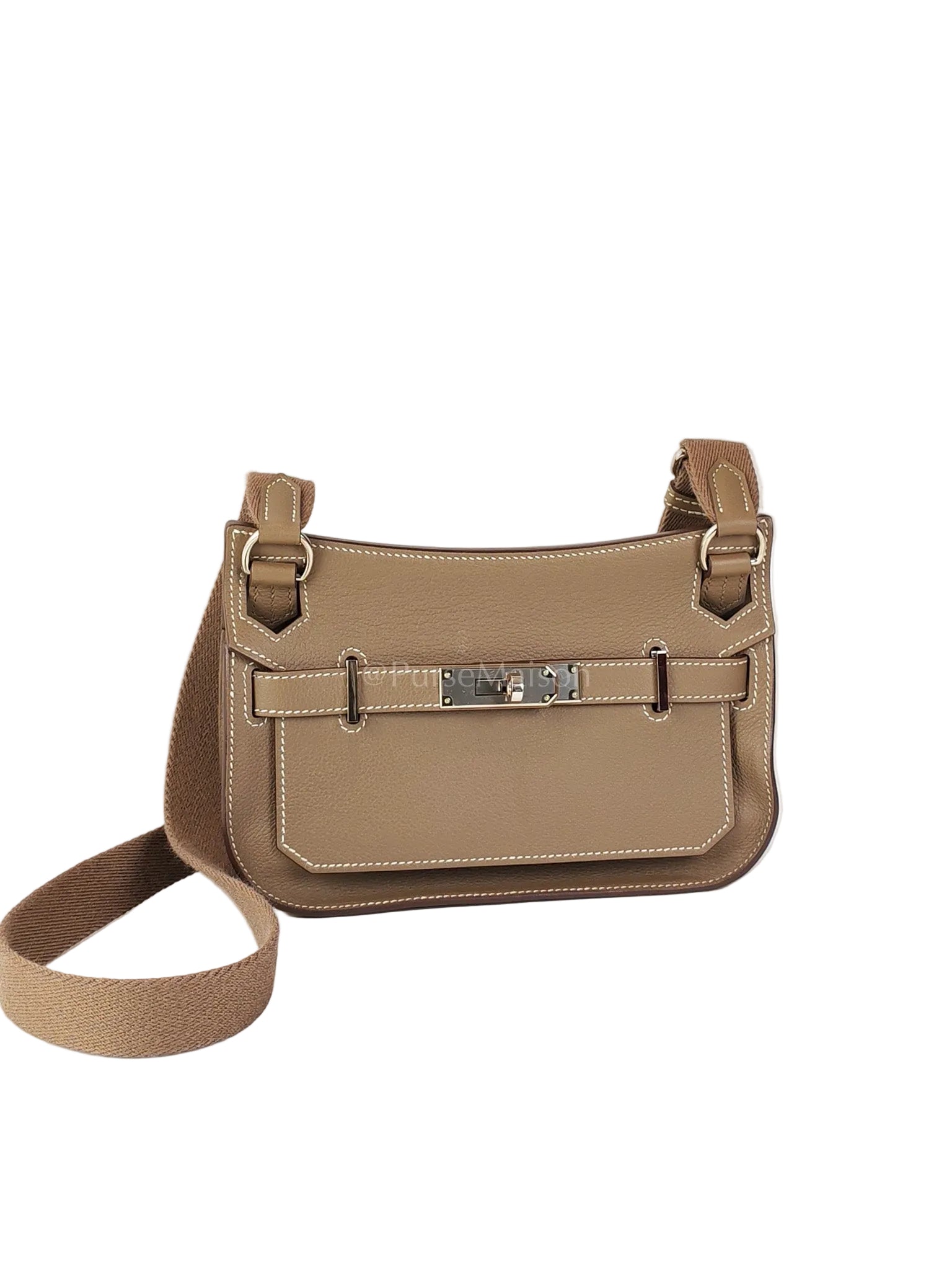 Mini Jypsiere Etoupe in Evercolor Leather and Palladium Hardware Stamp B (2023) | Purse Maison Luxury Bags Shop