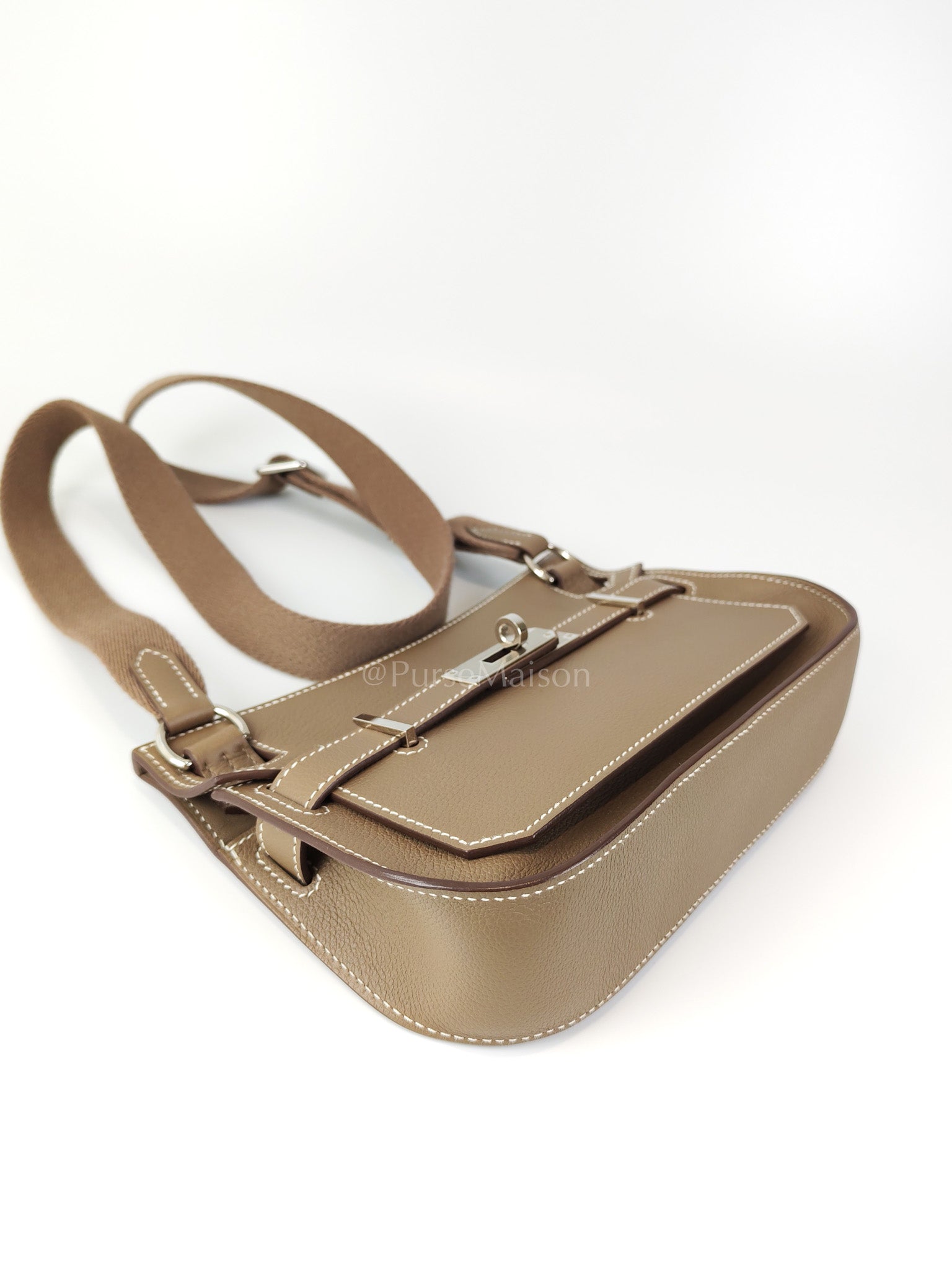 Mini Jypsiere Etoupe in Evercolor Leather and Palladium Hardware Stamp B (2023) | Purse Maison Luxury Bags Shop