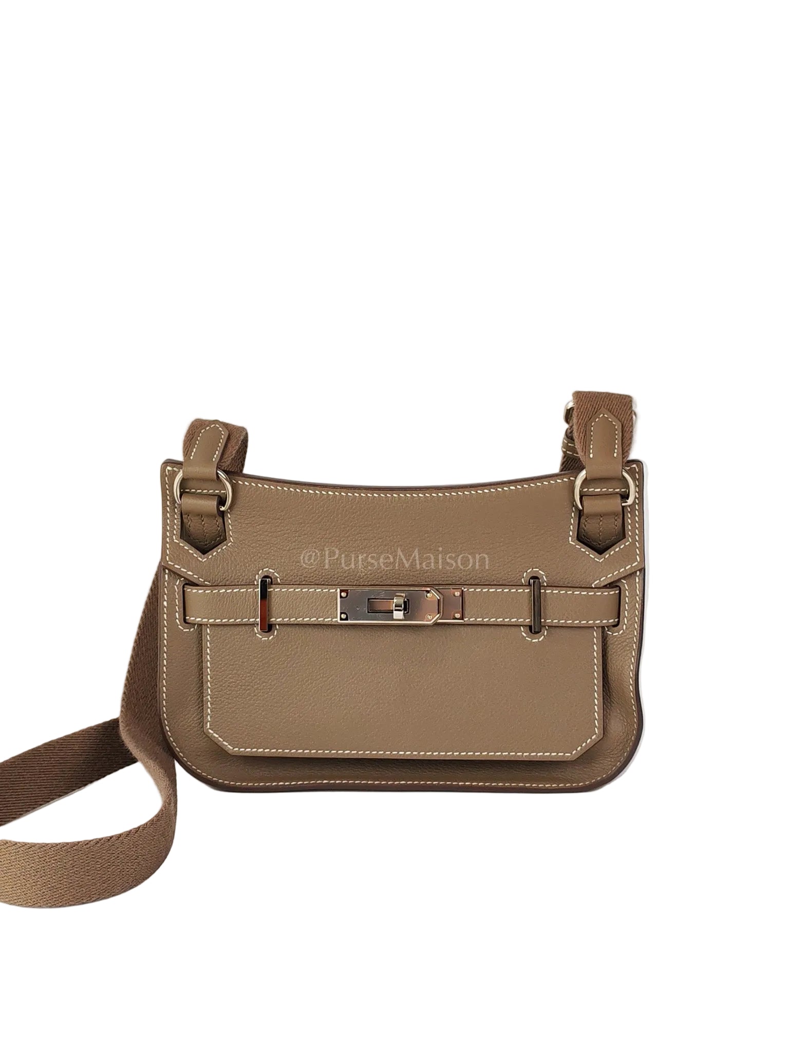 Mini Jypsiere Etoupe in Evercolor Leather and Palladium Hardware Stamp B (2023) | Purse Maison Luxury Bags Shop