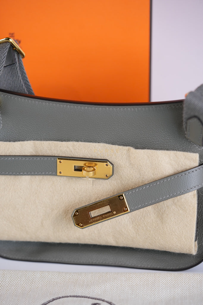 Mini Jypsiere in Gris Meyer Evercolor Leather and Gold Hardware Stamp K (2025) | Purse Maison Luxury Bags Shop