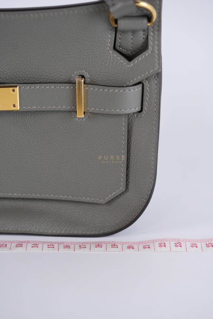 Mini Jypsiere in Gris Meyer Evercolor Leather and Gold Hardware Stamp K (2025) | Purse Maison Luxury Bags Shop