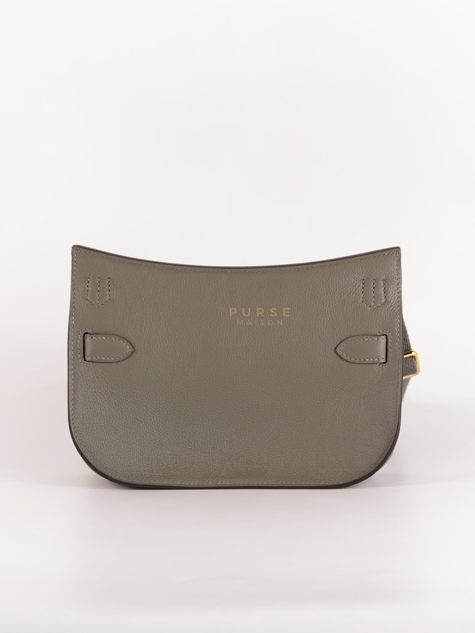 Mini Jypsiere in Gris Meyer Evercolor Leather and Gold Hardware Stamp K (2025) | Purse Maison Luxury Bags Shop