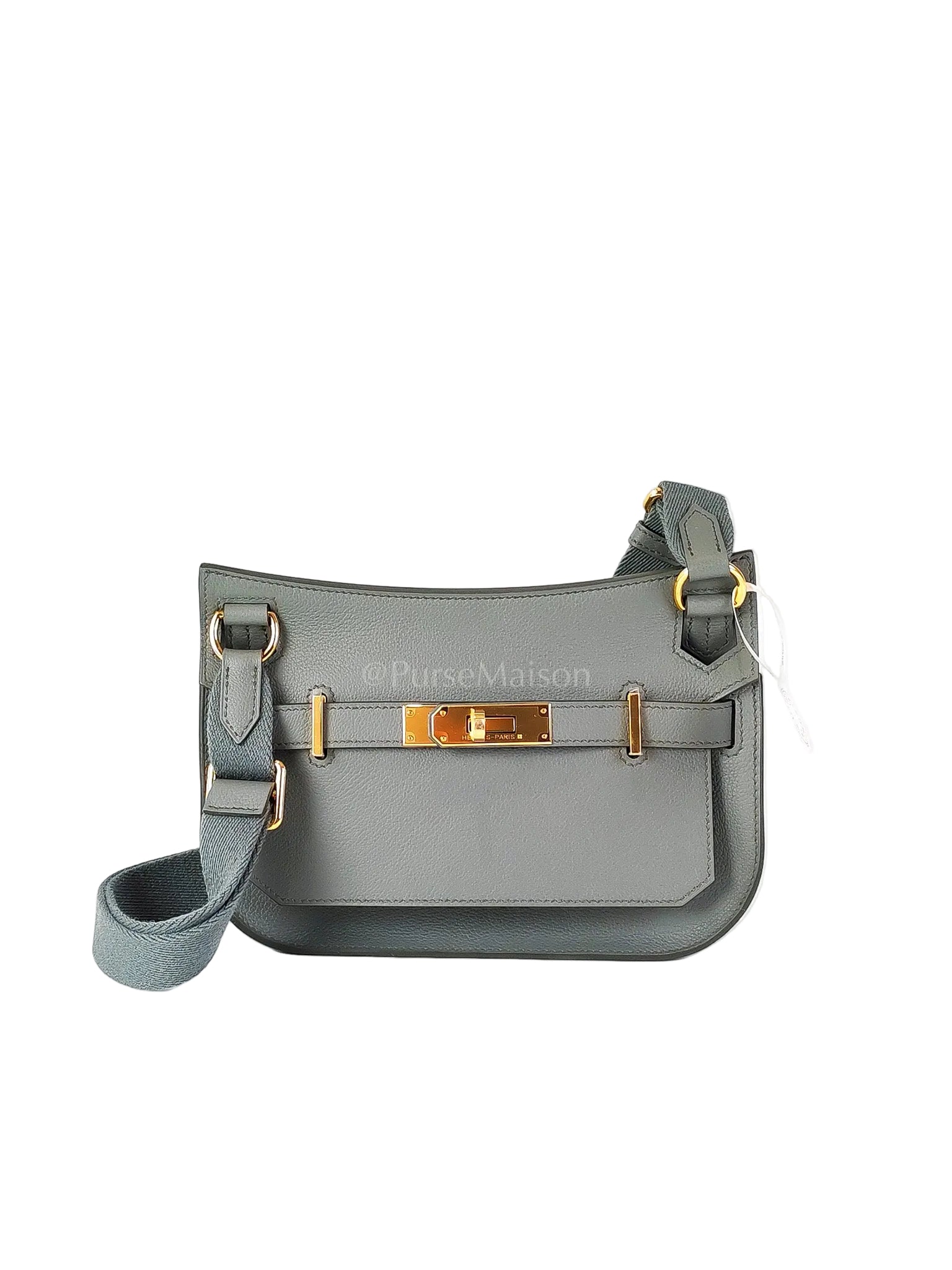 Mini Jypsiere Vert Amande in Evercolor Leather and Gold Hardware Stamp K (2025) | Purse Maison Luxury Bags Shop