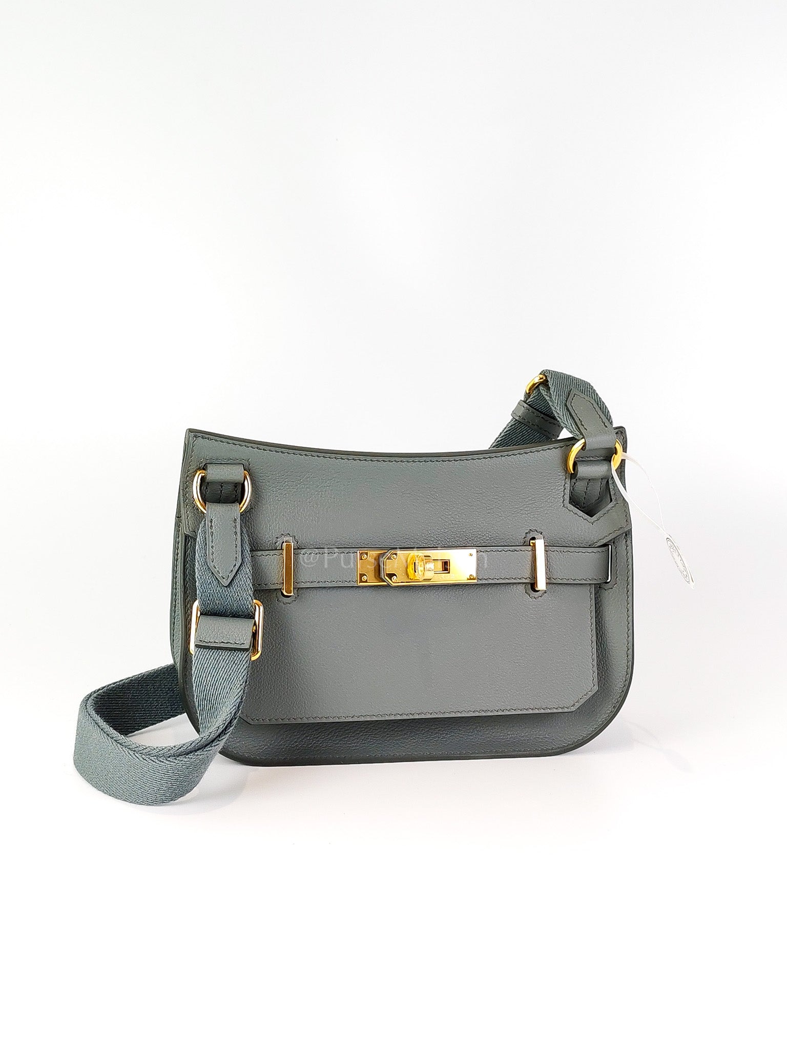 Mini Jypsiere Vert Amande in Evercolor Leather and Gold Hardware Stamp K (2025) | Purse Maison Luxury Bags Shop