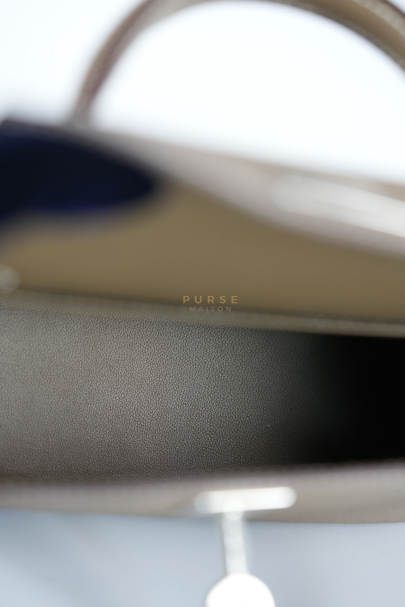 Mini Kelly in Etoupe Epsom Leather Palladium Hardware Stamp W(2024) | Purse Maison Luxury Bags Shop