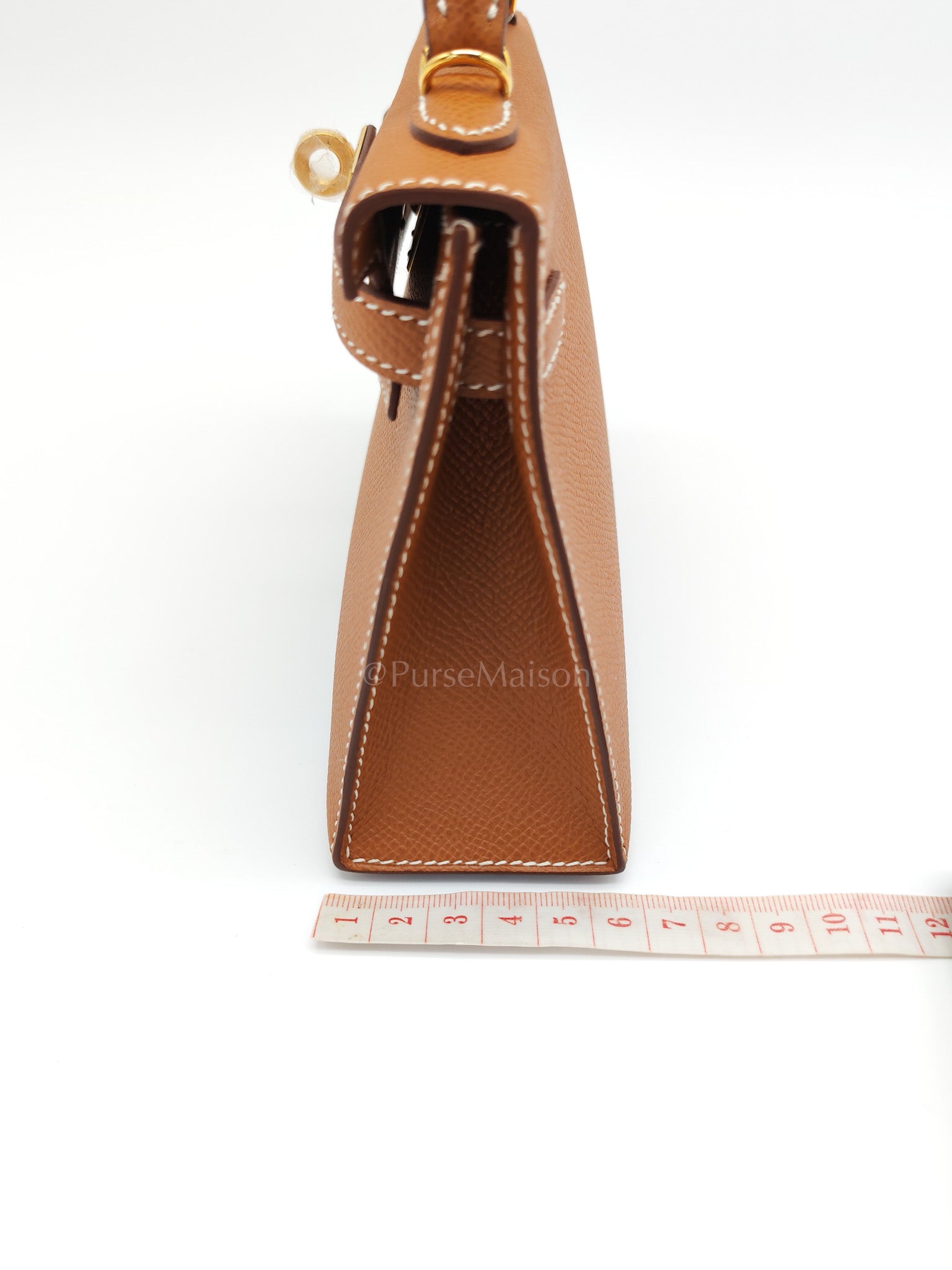 Mini Kelly in Gold Epsom Leather Gold Hardware Stamp B(2023) | Purse Maison Luxury Bags Shop