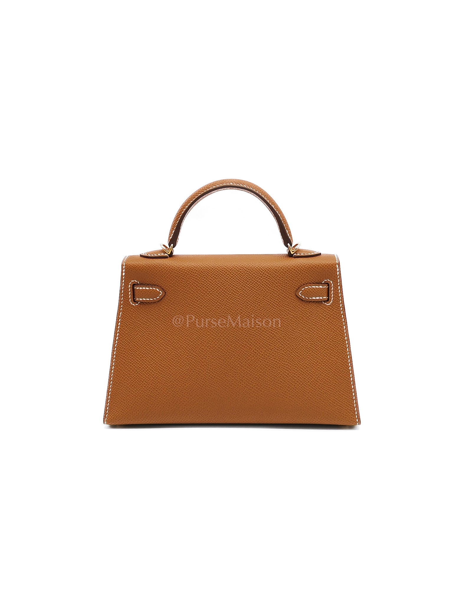 Mini Kelly in Gold Epsom Leather Gold Hardware Stamp B(2023) | Purse Maison Luxury Bags Shop