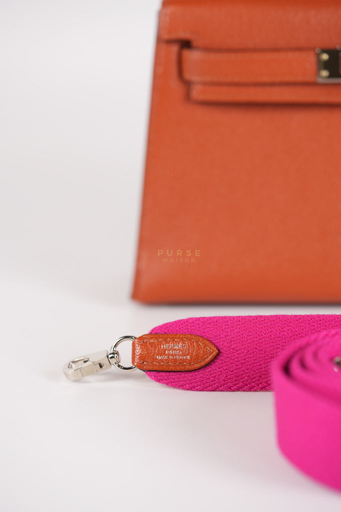 Mini Kelly Sellier Cuivre/Mexico Chevre Mysore in Palladium Hardware Stamp U (2022) | Purse Maison Luxury Bags Shop