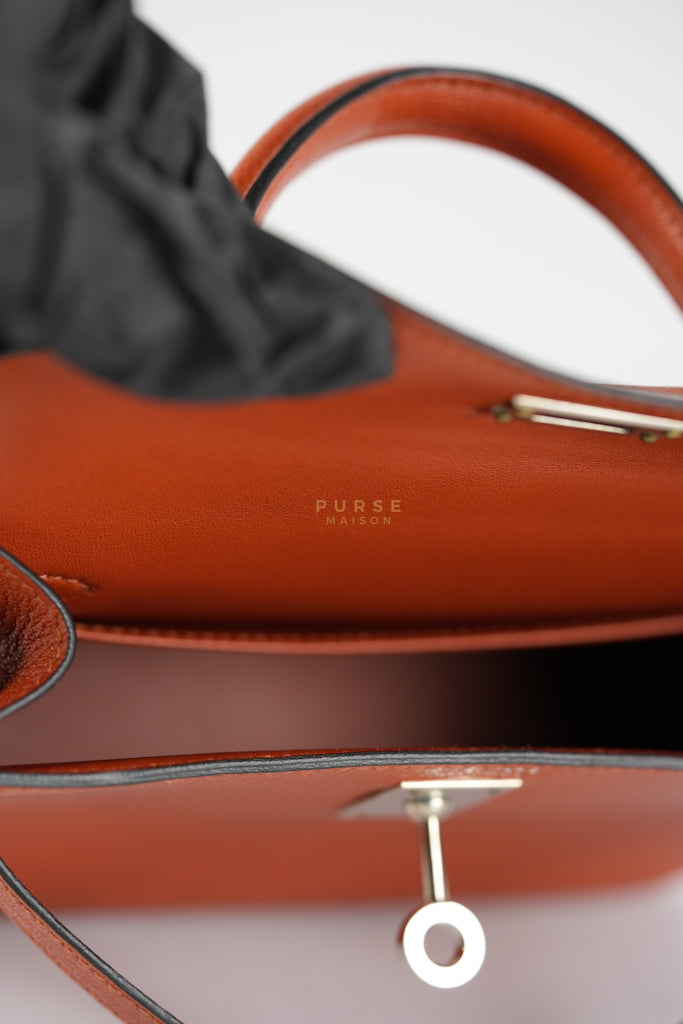 Mini Kelly Sellier Cuivre/Mexico Chevre Mysore in Palladium Hardware Stamp U (2022) | Purse Maison Luxury Bags Shop