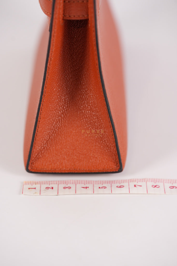 Mini Kelly Sellier Cuivre/Mexico Chevre Mysore in Palladium Hardware Stamp U (2022) | Purse Maison Luxury Bags Shop