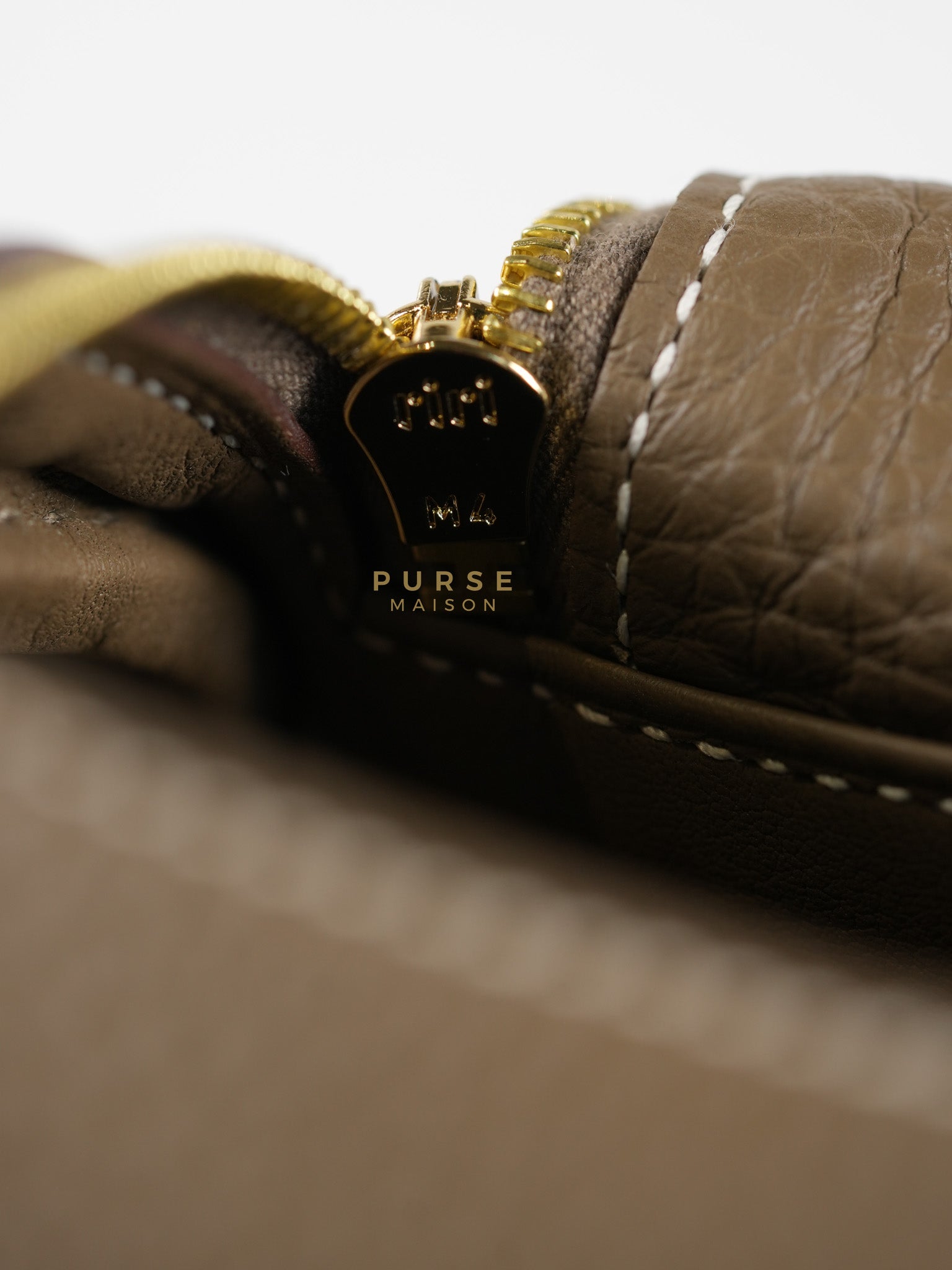 Mini Lindy 19 in Etoupe Clemence Leather & Gold Hardware Stamp U (2022) | Purse Maison Luxury Bags Shop