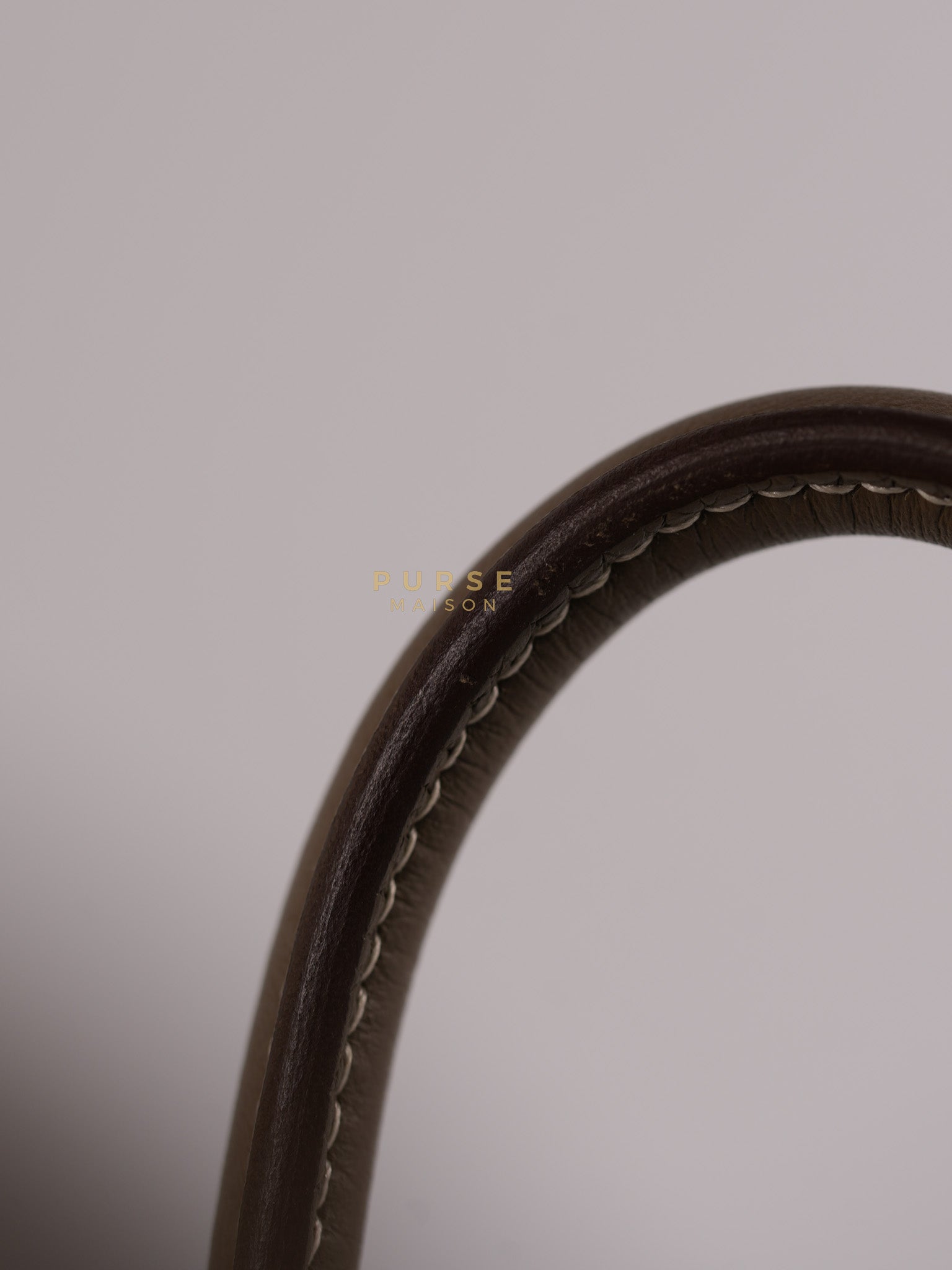 Mini Lindy 19 in Etoupe Clemence Leather & Gold Hardware Stamp U (2022) | Purse Maison Luxury Bags Shop