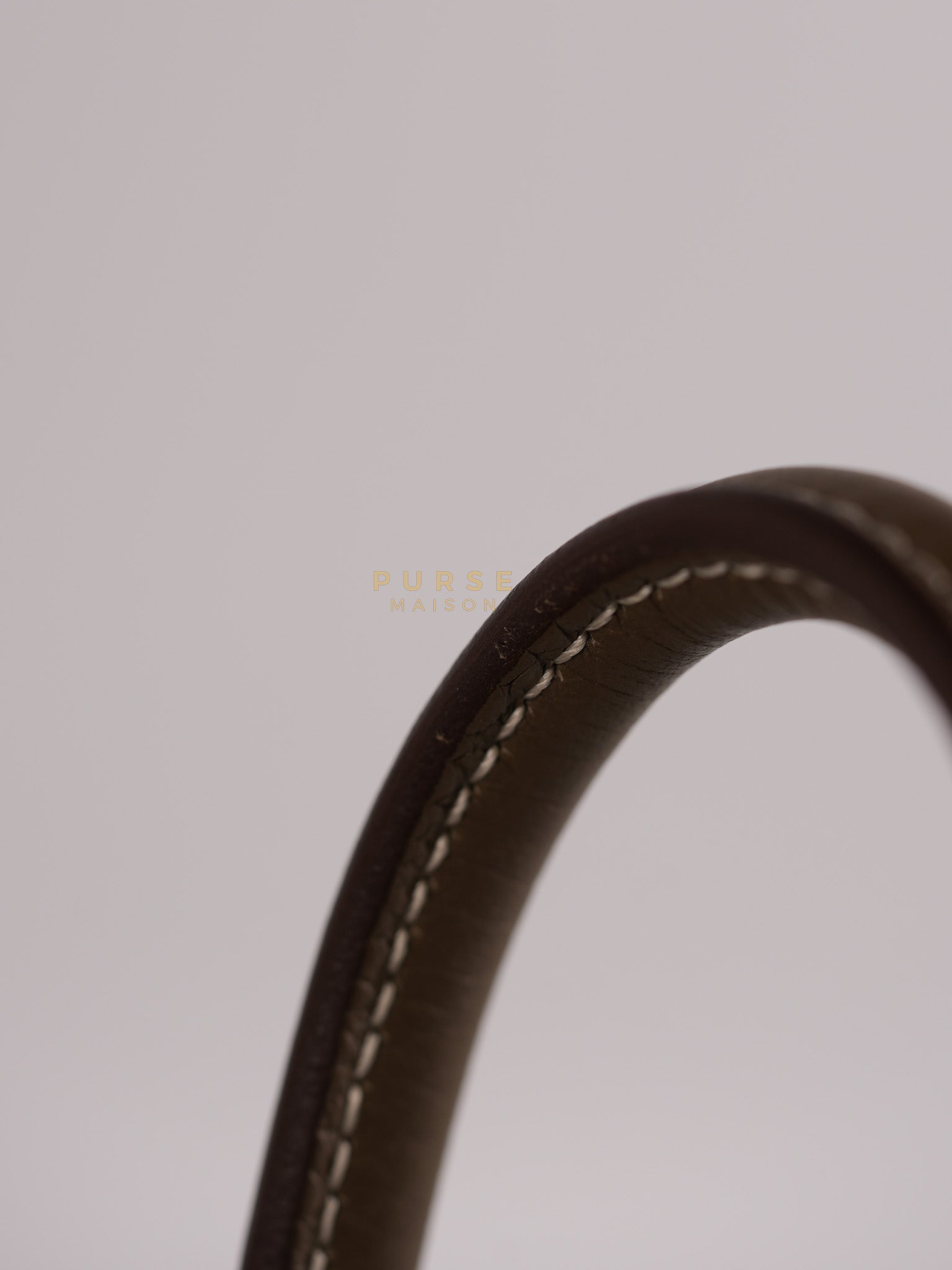 Mini Lindy 19 in Etoupe Clemence Leather & Gold Hardware Stamp U (2022) | Purse Maison Luxury Bags Shop