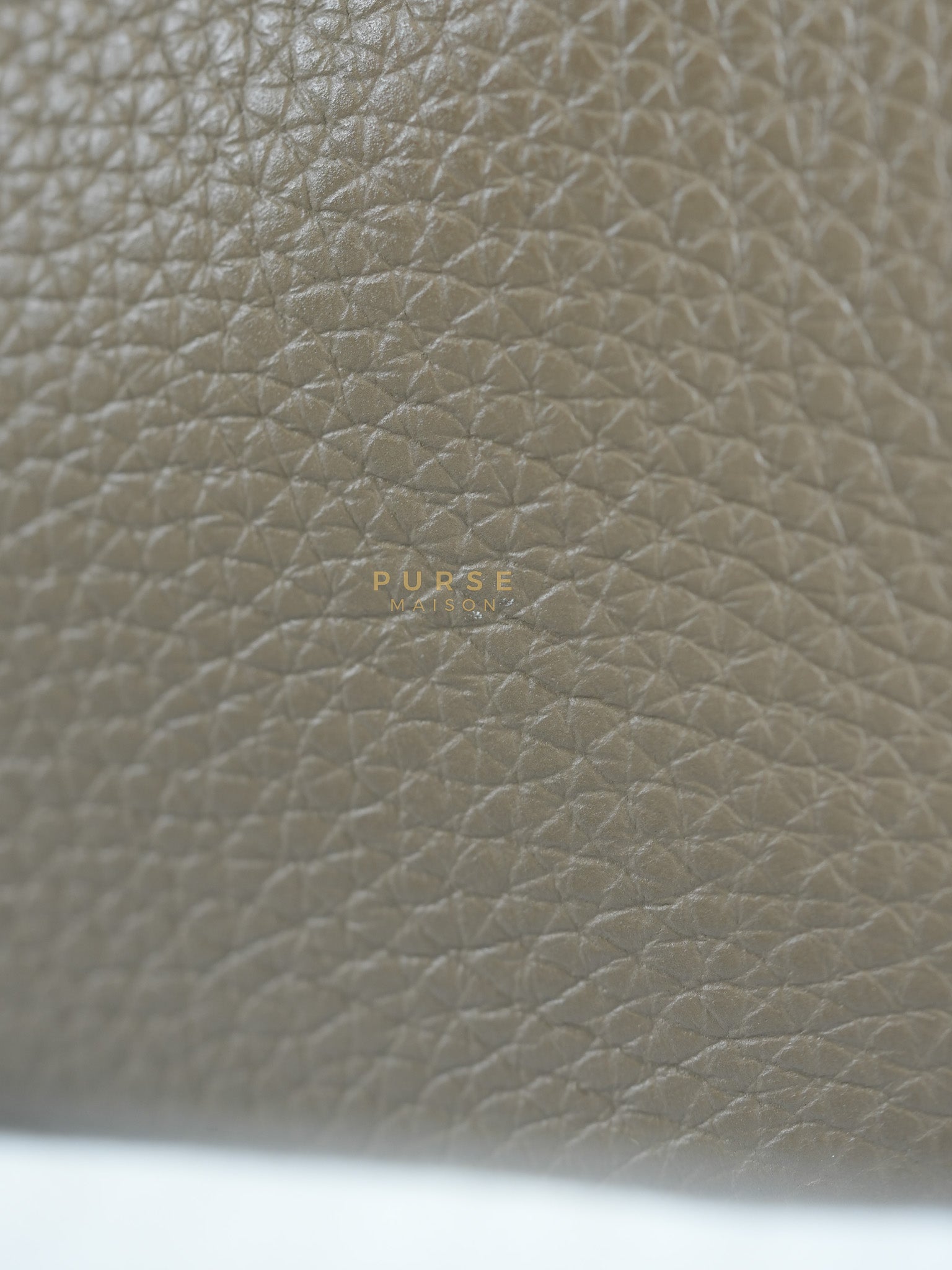 Mini Lindy 19 in Etoupe Clemence Leather & Gold Hardware Stamp U (2022) | Purse Maison Luxury Bags Shop