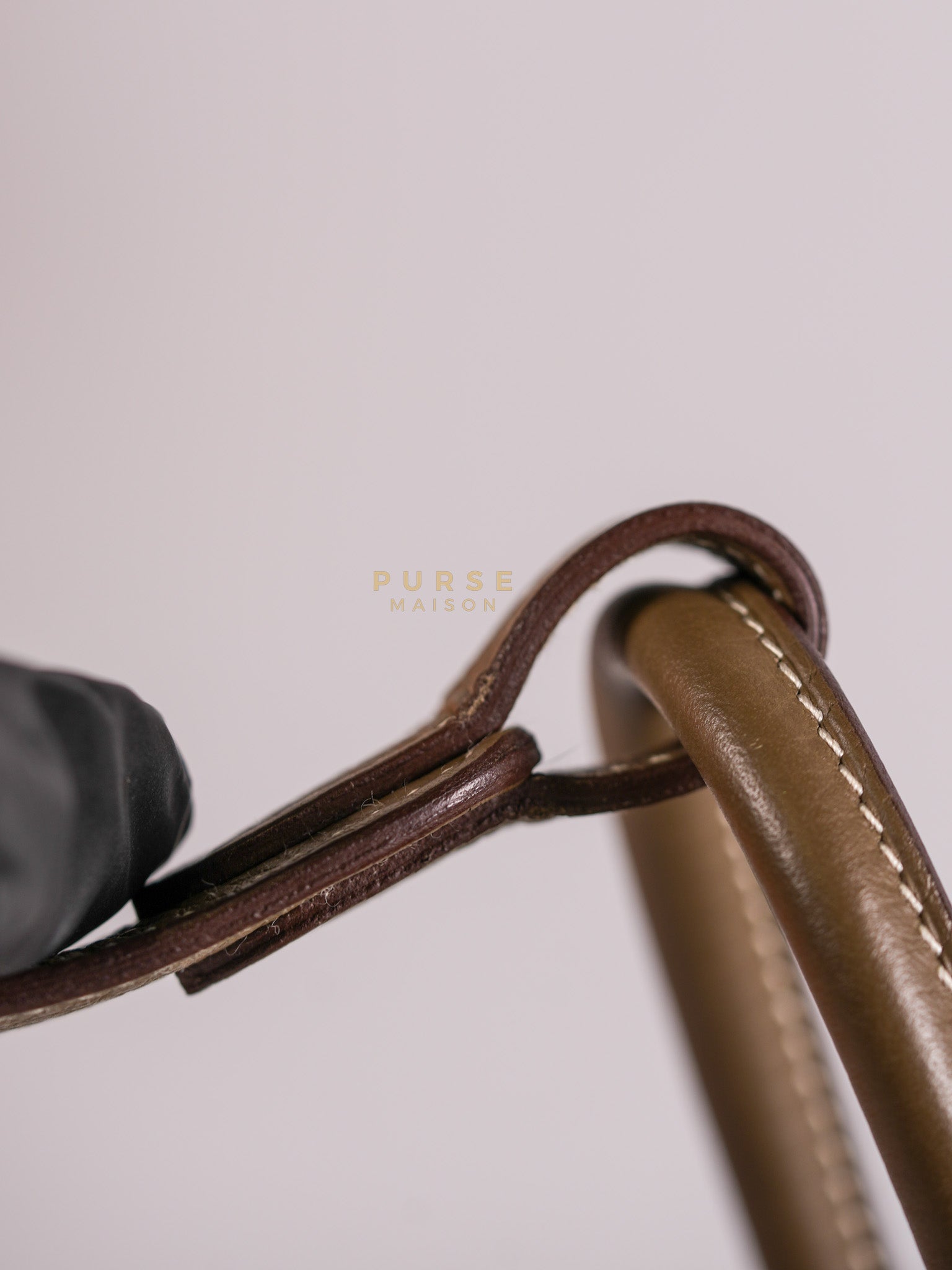 Mini Lindy 19 in Etoupe Clemence Leather & Gold Hardware Stamp U (2022) | Purse Maison Luxury Bags Shop