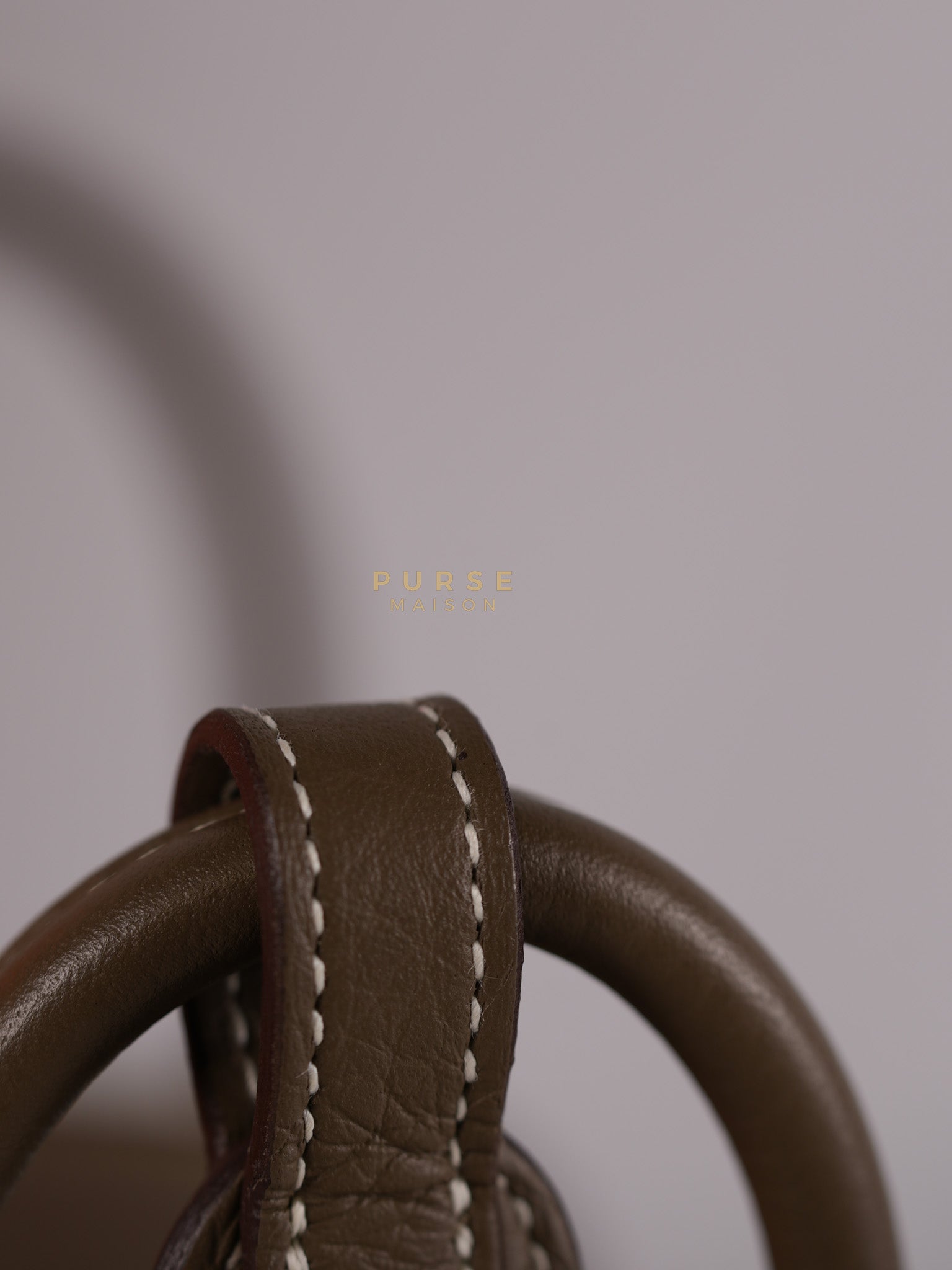 Mini Lindy 19 in Etoupe Clemence Leather & Gold Hardware Stamp U (2022) | Purse Maison Luxury Bags Shop