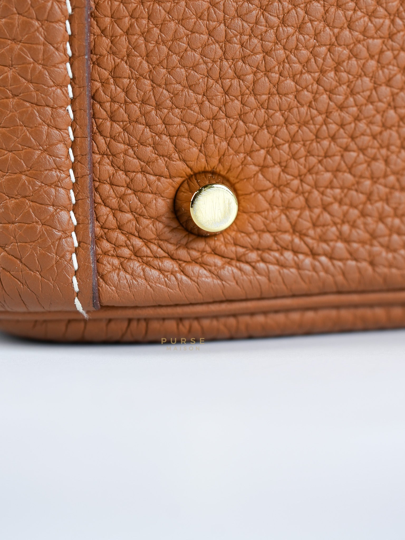 Mini Lindy Bag Gold Clemence Leather in Gold Hardware Stamp Z (2021) | Purse Maison Luxury Bags Shop