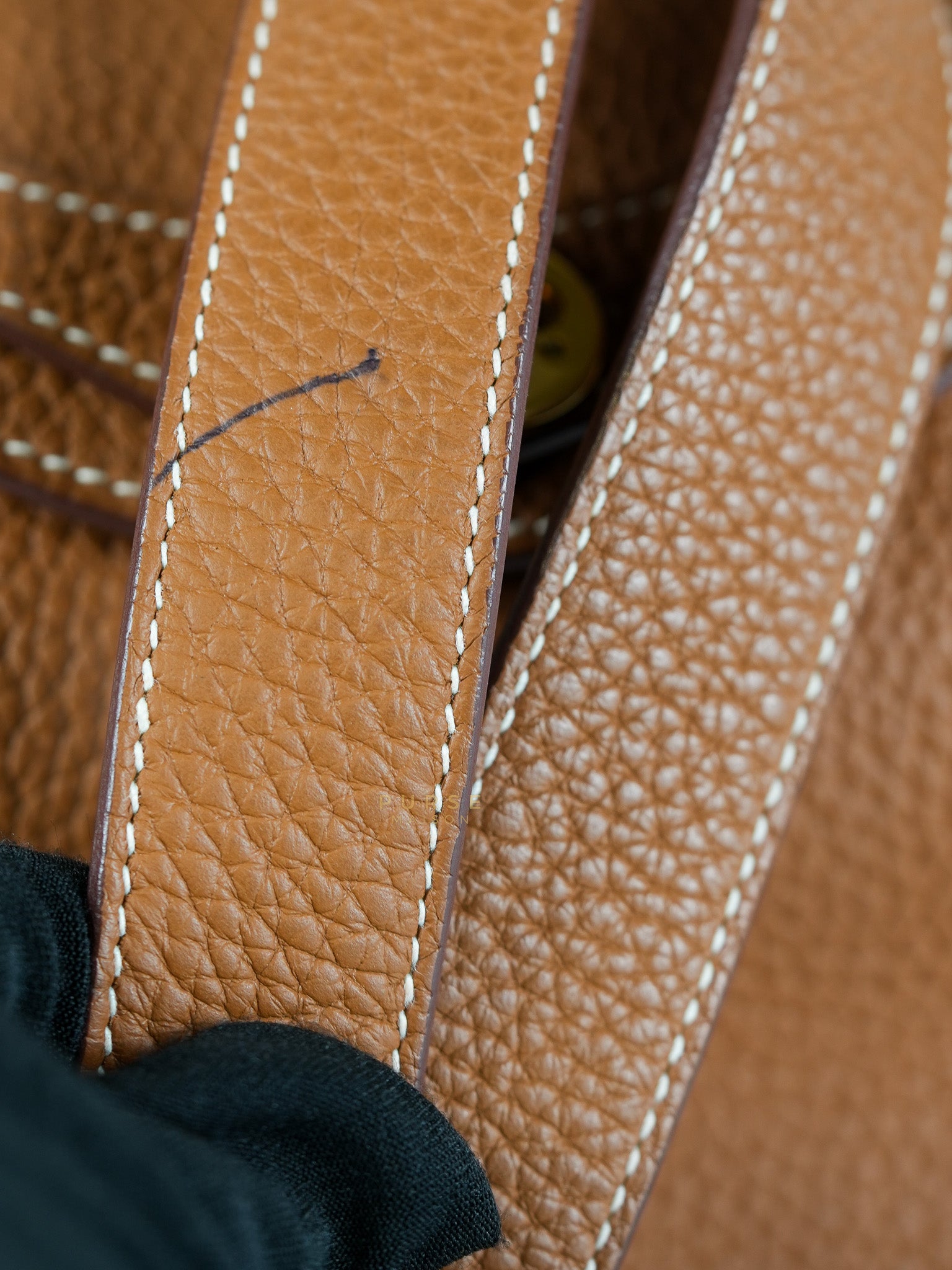 Mini Lindy Bag Gold Clemence Leather in Gold Hardware Stamp Z (2021) | Purse Maison Luxury Bags Shop