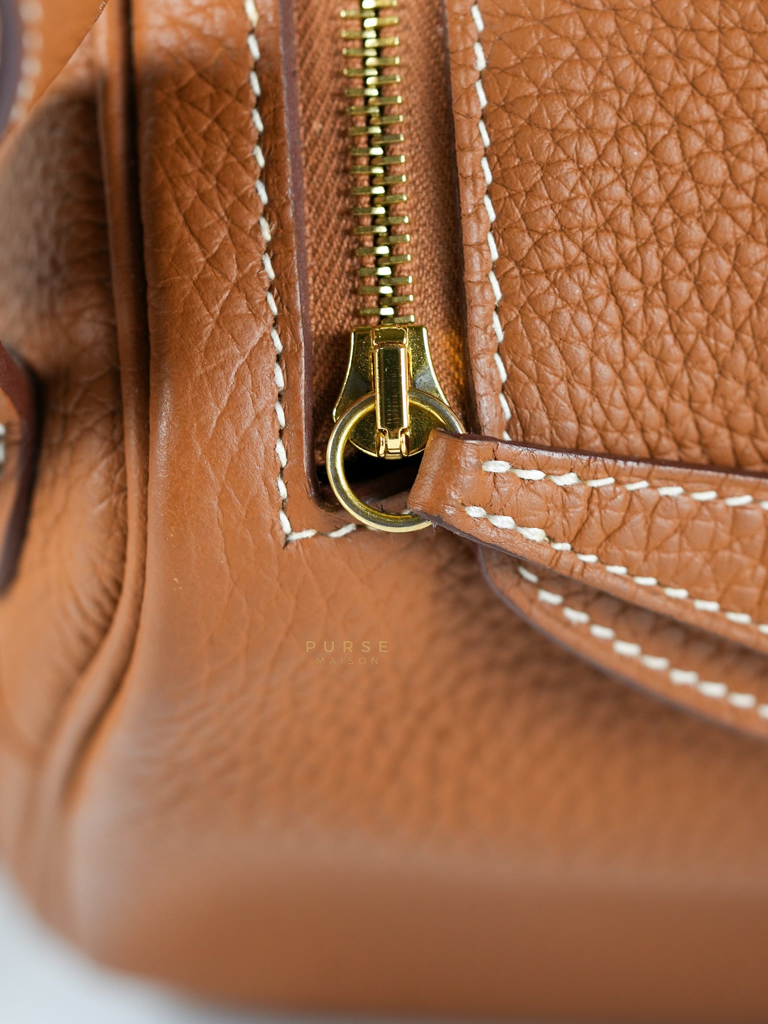 Mini Lindy Bag Gold Clemence Leather in Gold Hardware Stamp Z (2021) | Purse Maison Luxury Bags Shop