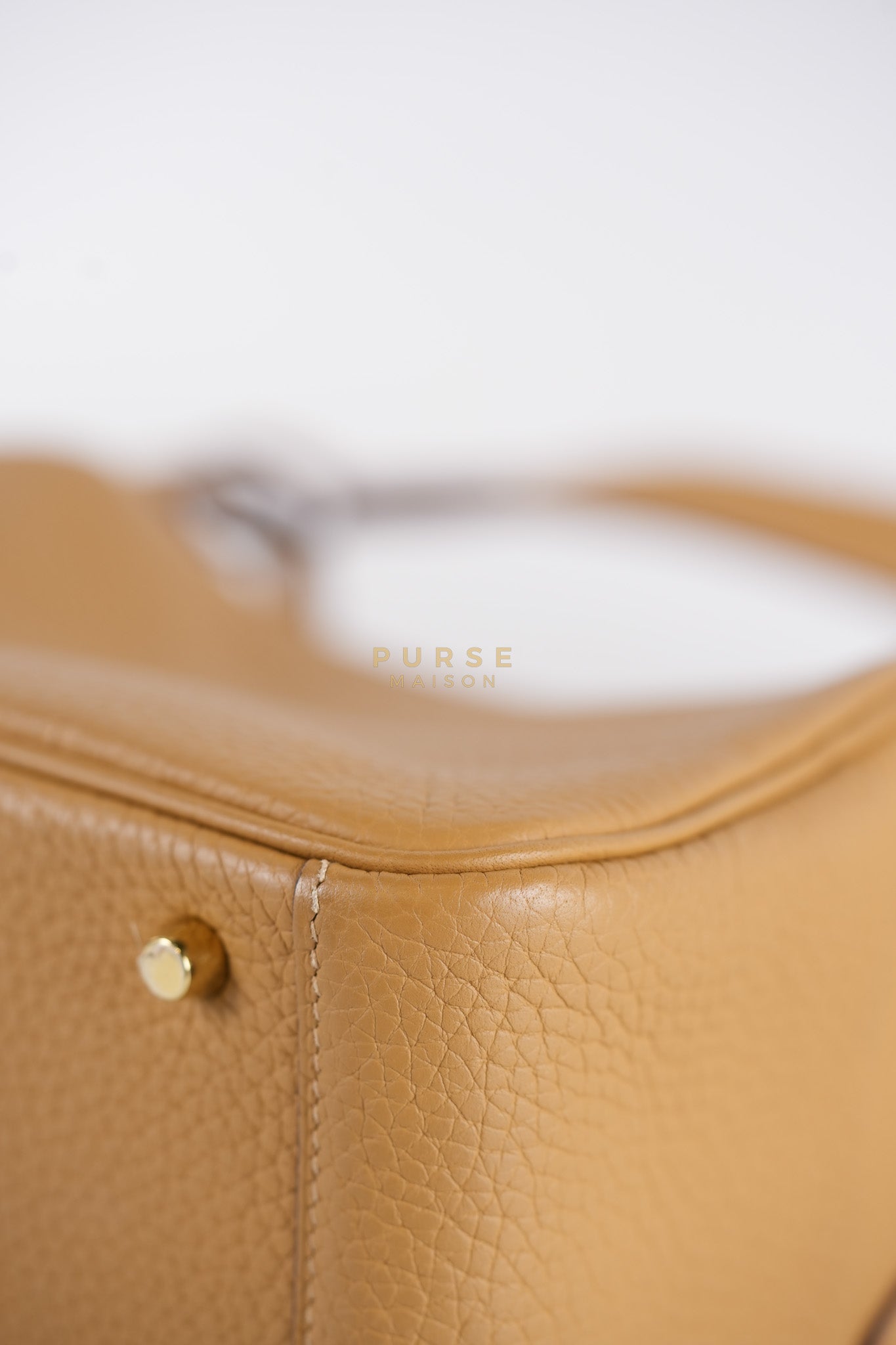 Mini Lindy Biscuit in Clemence Leather and Gold Hardware Stamp U (2022) | Purse Maison Luxury Bags Shop