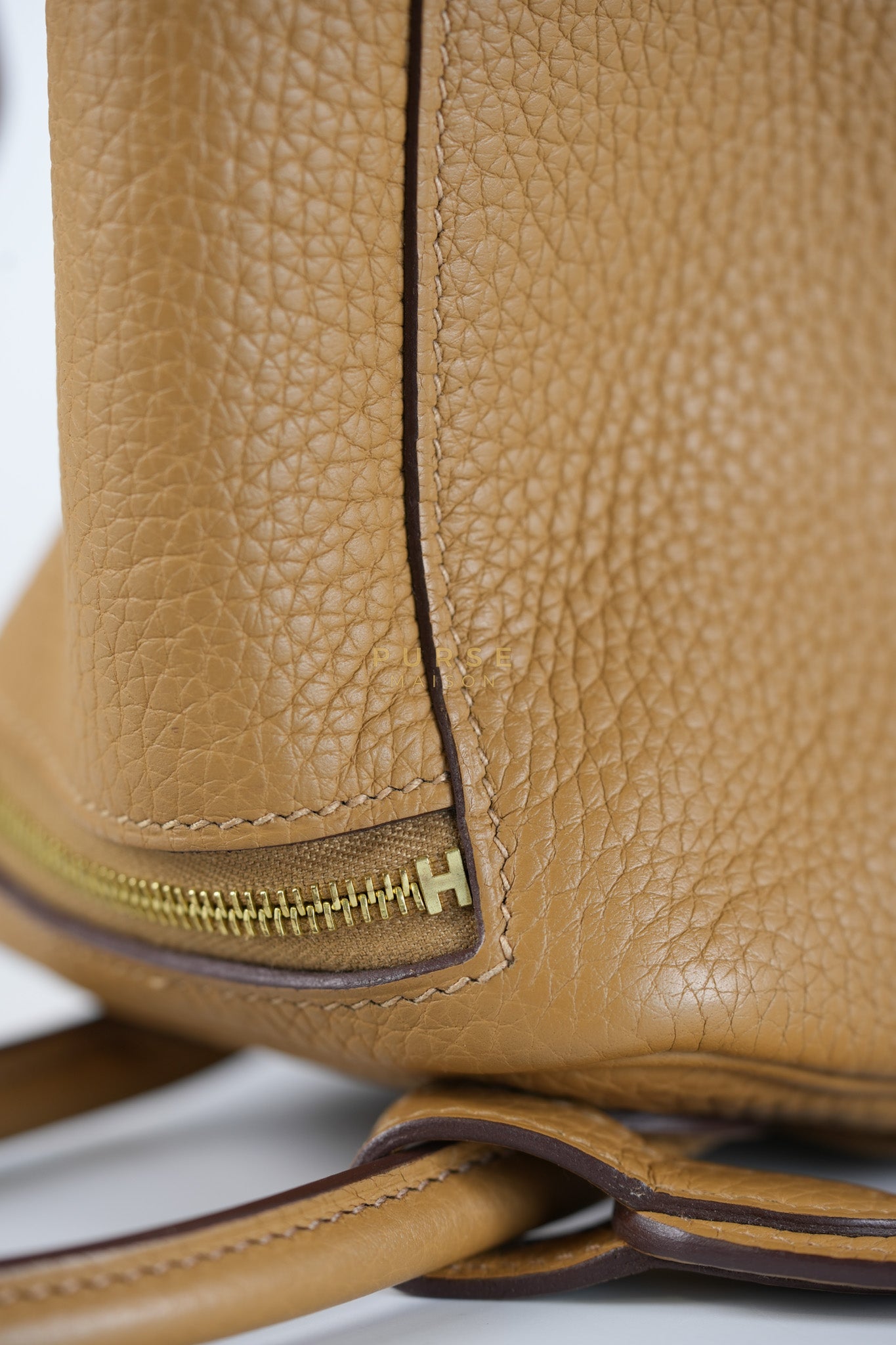 Mini Lindy Biscuit in Clemence Leather and Gold Hardware Stamp U (2022) | Purse Maison Luxury Bags Shop