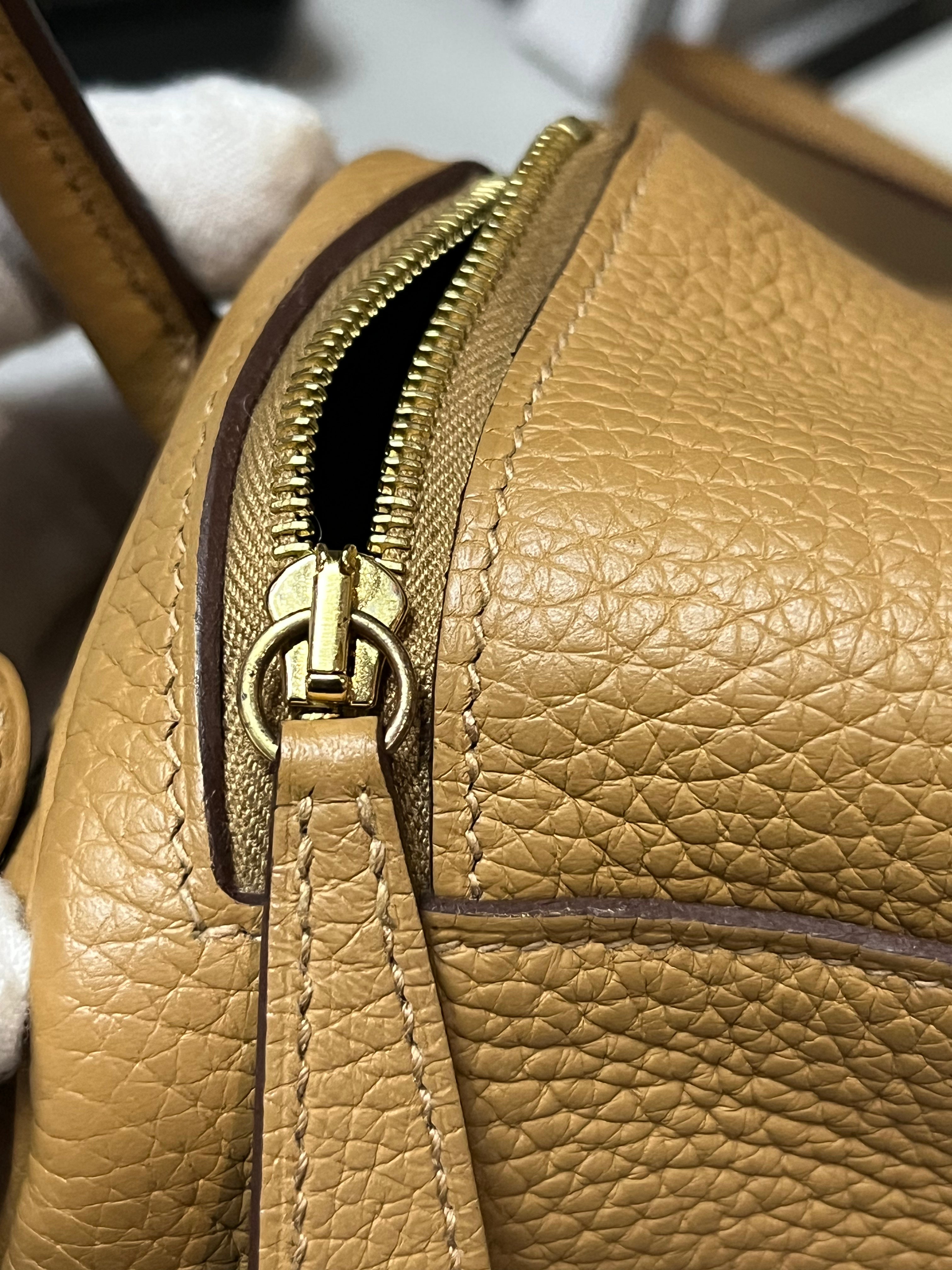 Mini Lindy Biscuit in Clemence Leather and Gold Hardware Stamp U (2022) | Purse Maison Luxury Bags Shop