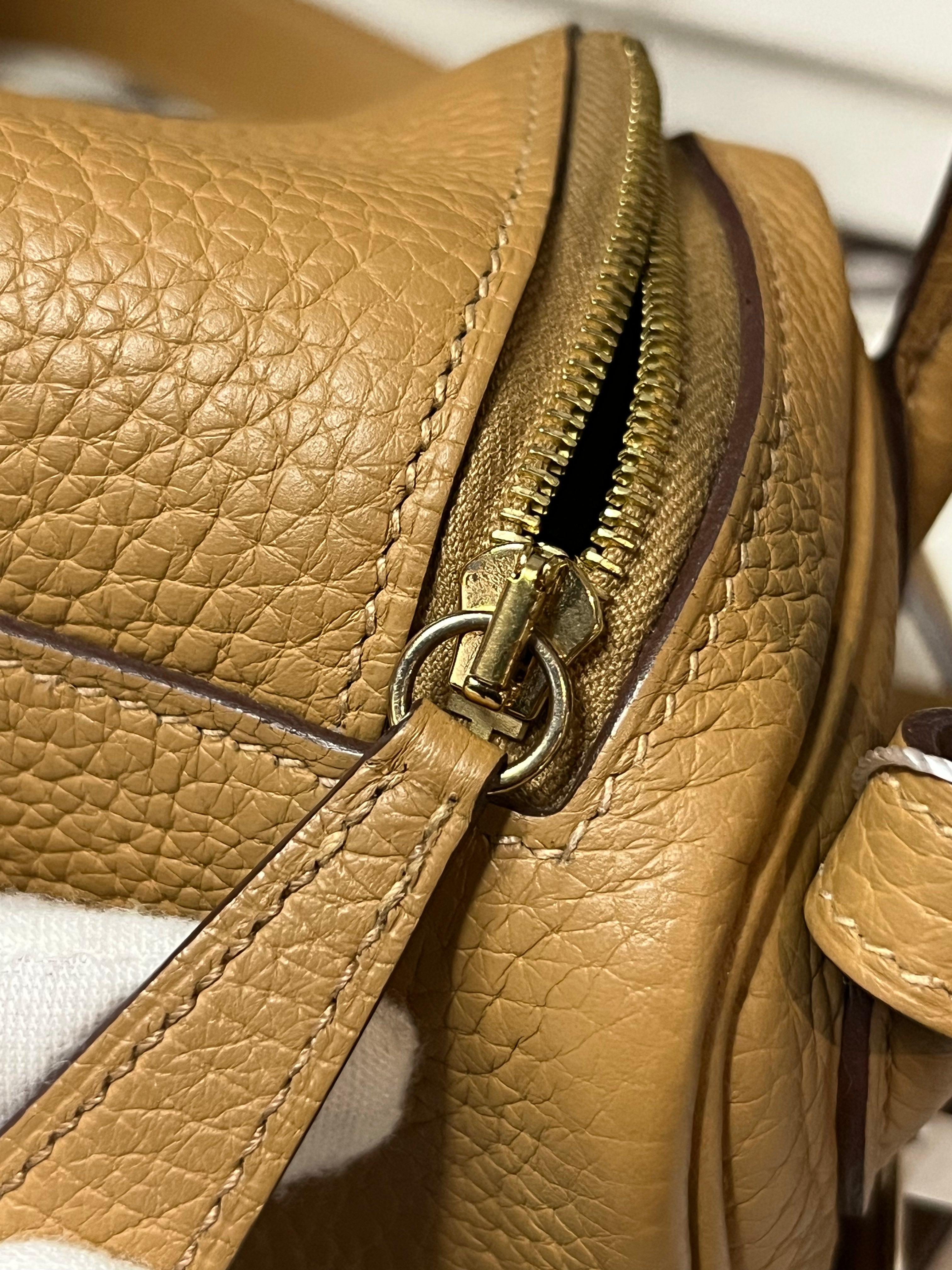 Mini Lindy Biscuit in Clemence Leather and Gold Hardware Stamp U (2022) | Purse Maison Luxury Bags Shop