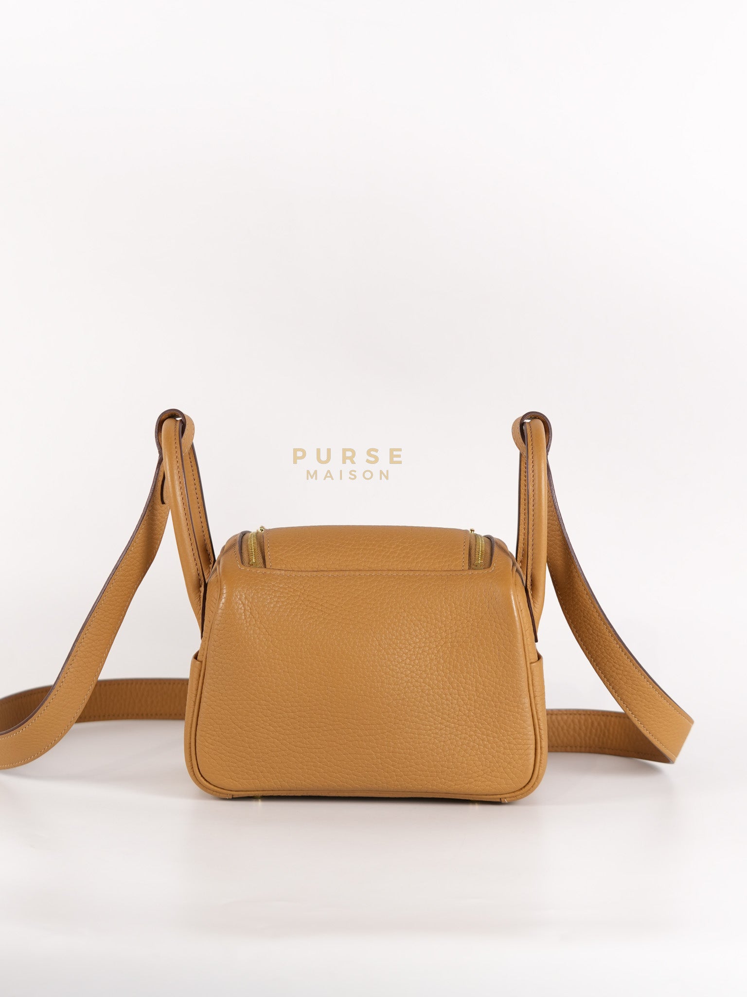 Mini Lindy Biscuit in Clemence Leather and Gold Hardware Stamp U (2022) | Purse Maison Luxury Bags Shop