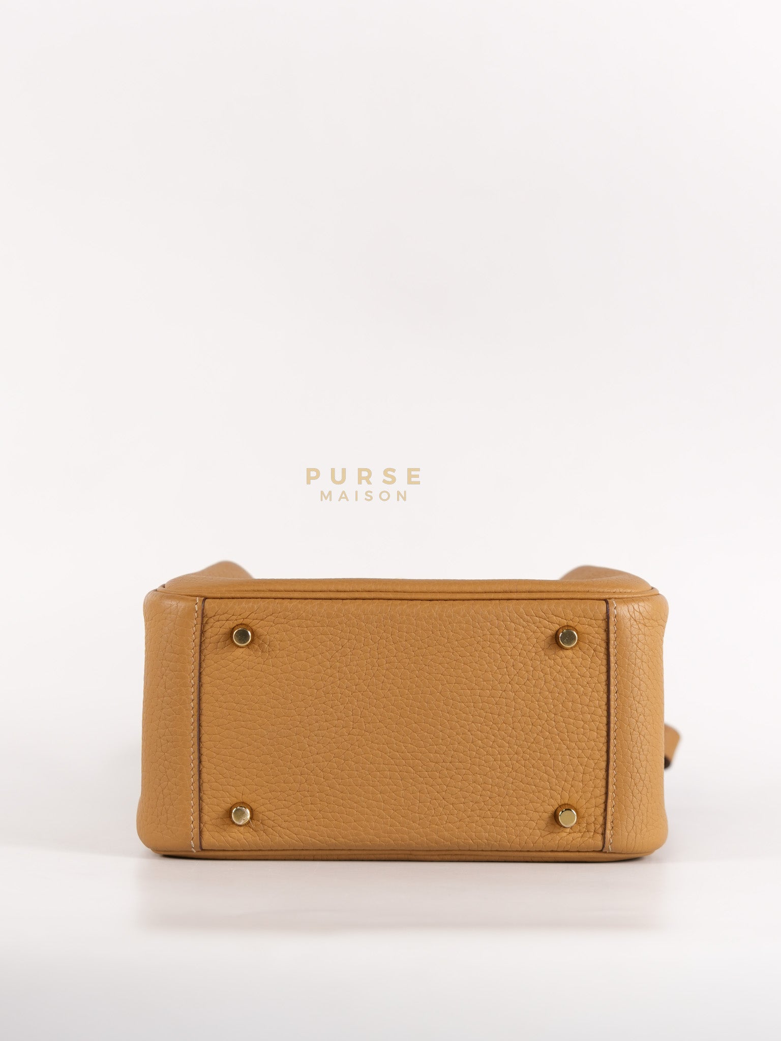 Mini Lindy Biscuit in Clemence Leather and Gold Hardware Stamp U (2022) | Purse Maison Luxury Bags Shop