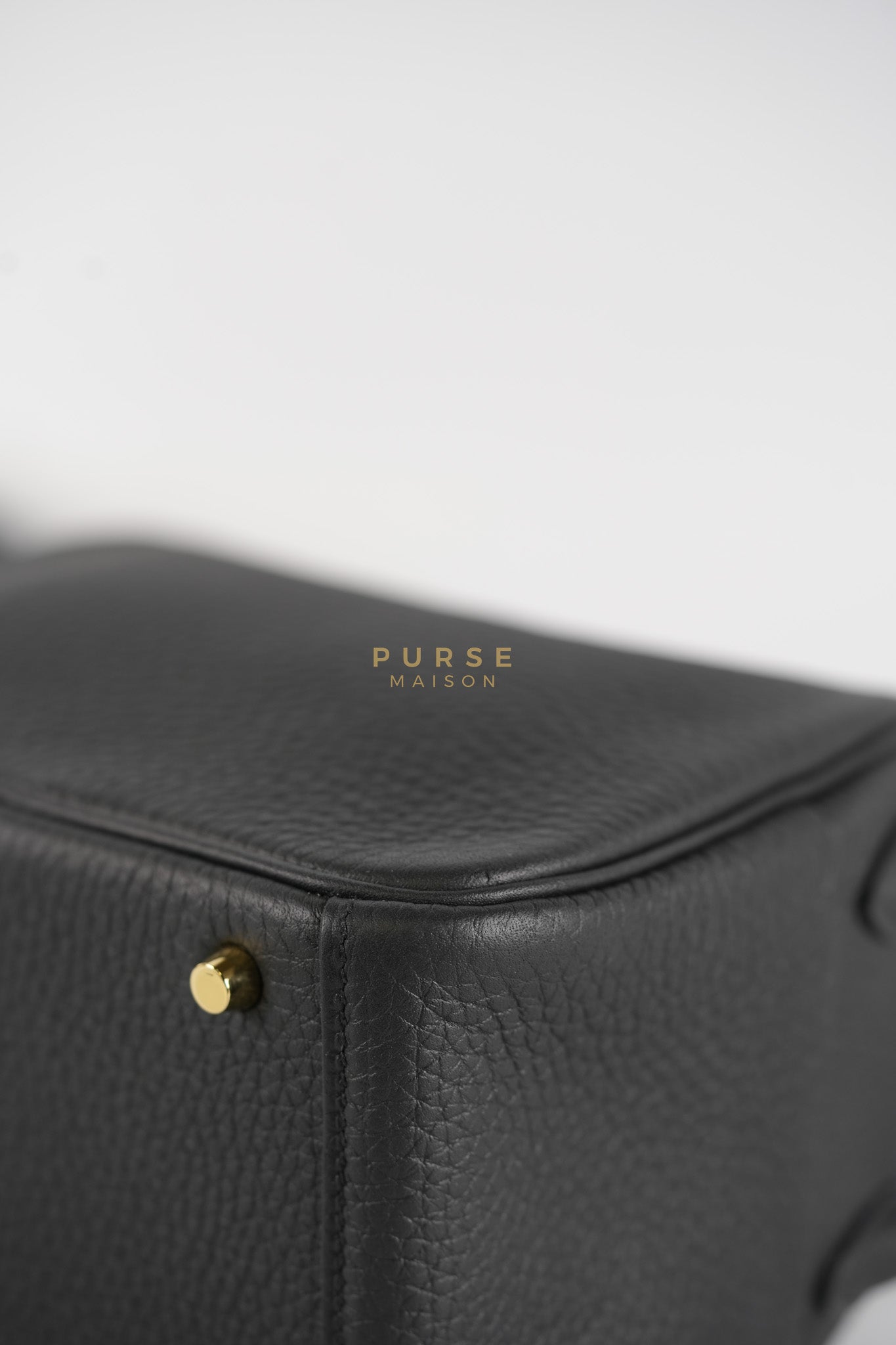 Mini Lindy Black in Togo Leather and Gold Hardware Stamp K (2025) | Purse Maison Luxury Bags Shop