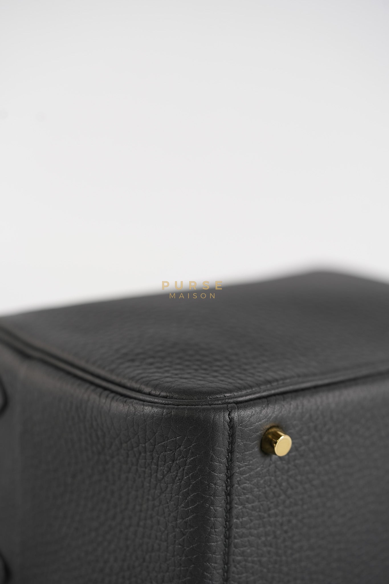 Mini Lindy Black in Togo Leather and Gold Hardware Stamp K (2025) | Purse Maison Luxury Bags Shop