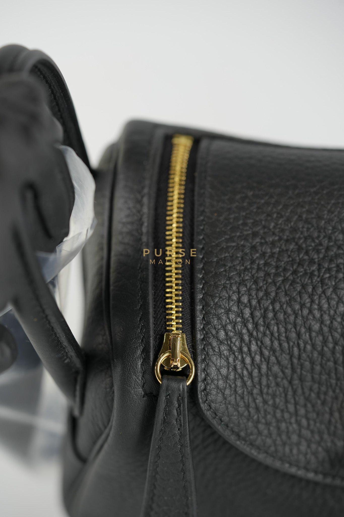 Mini Lindy Black in Togo Leather and Gold Hardware Stamp K (2025) | Purse Maison Luxury Bags Shop