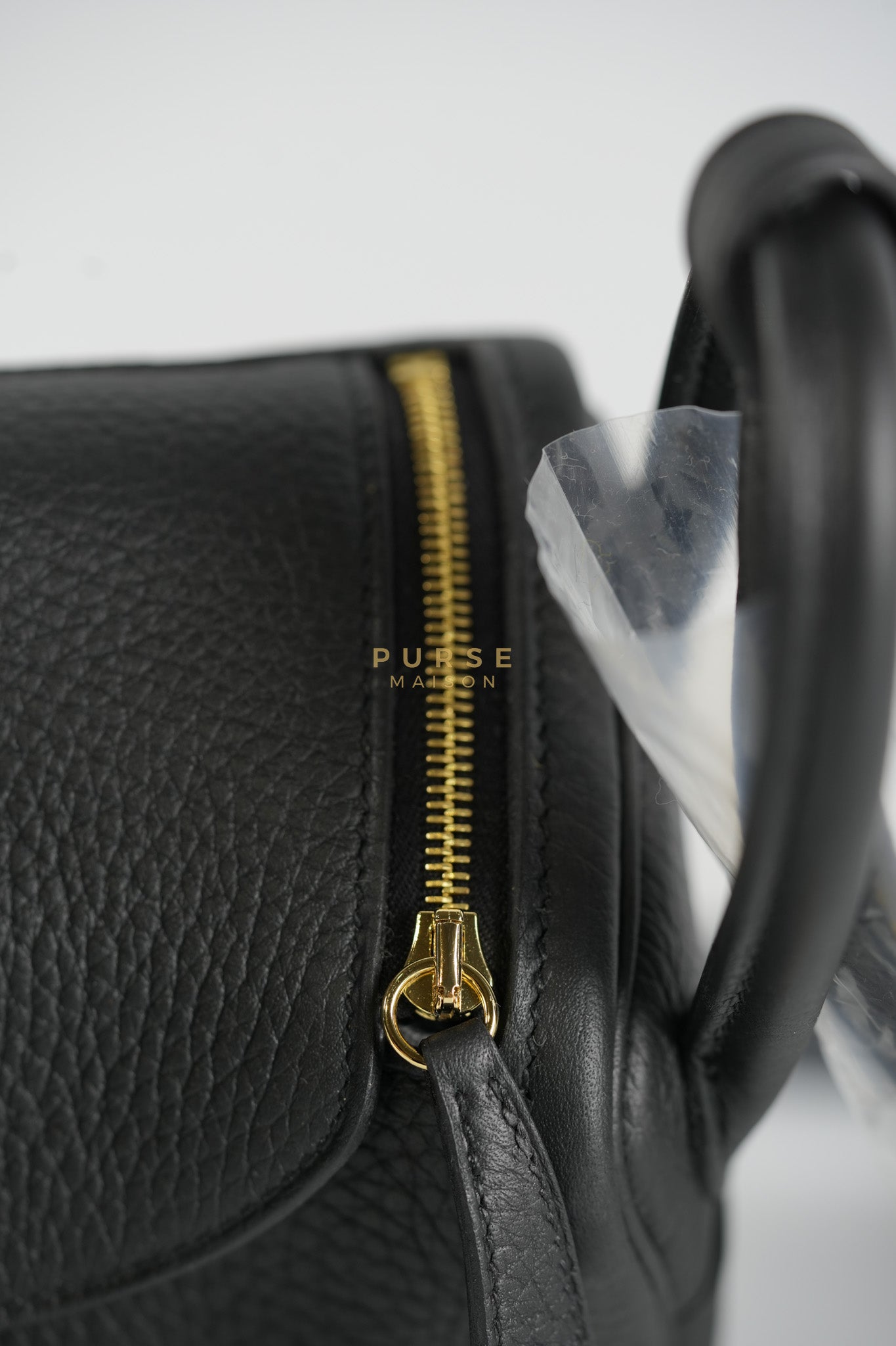 Mini Lindy Black in Togo Leather and Gold Hardware Stamp K (2025) | Purse Maison Luxury Bags Shop